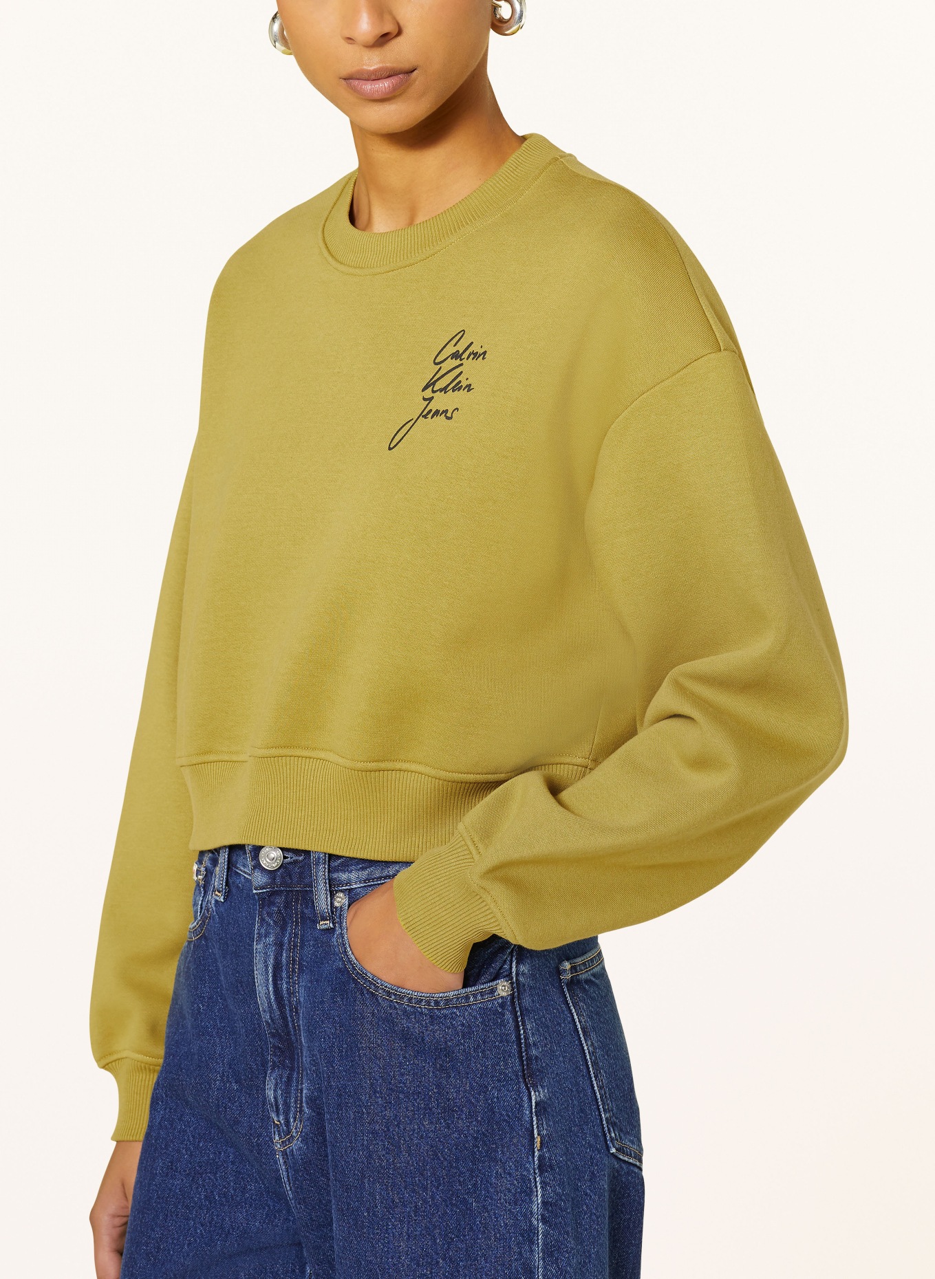 Calvin klein sweatshirt cropped new arrivals