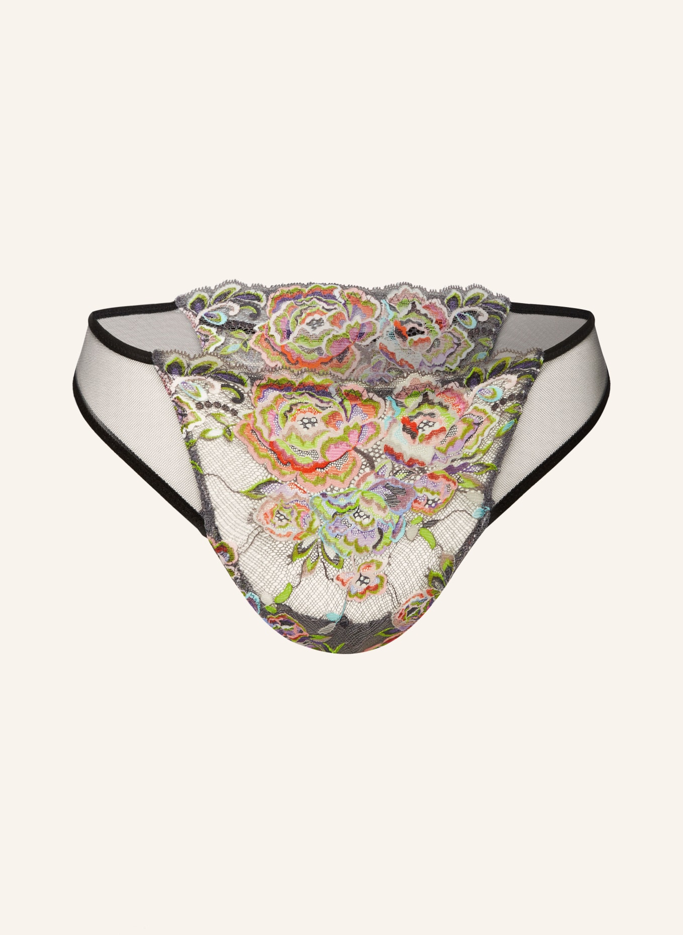 MARIE JO Thong LISBETH: BLACK/ PINK/ NEON GREEN