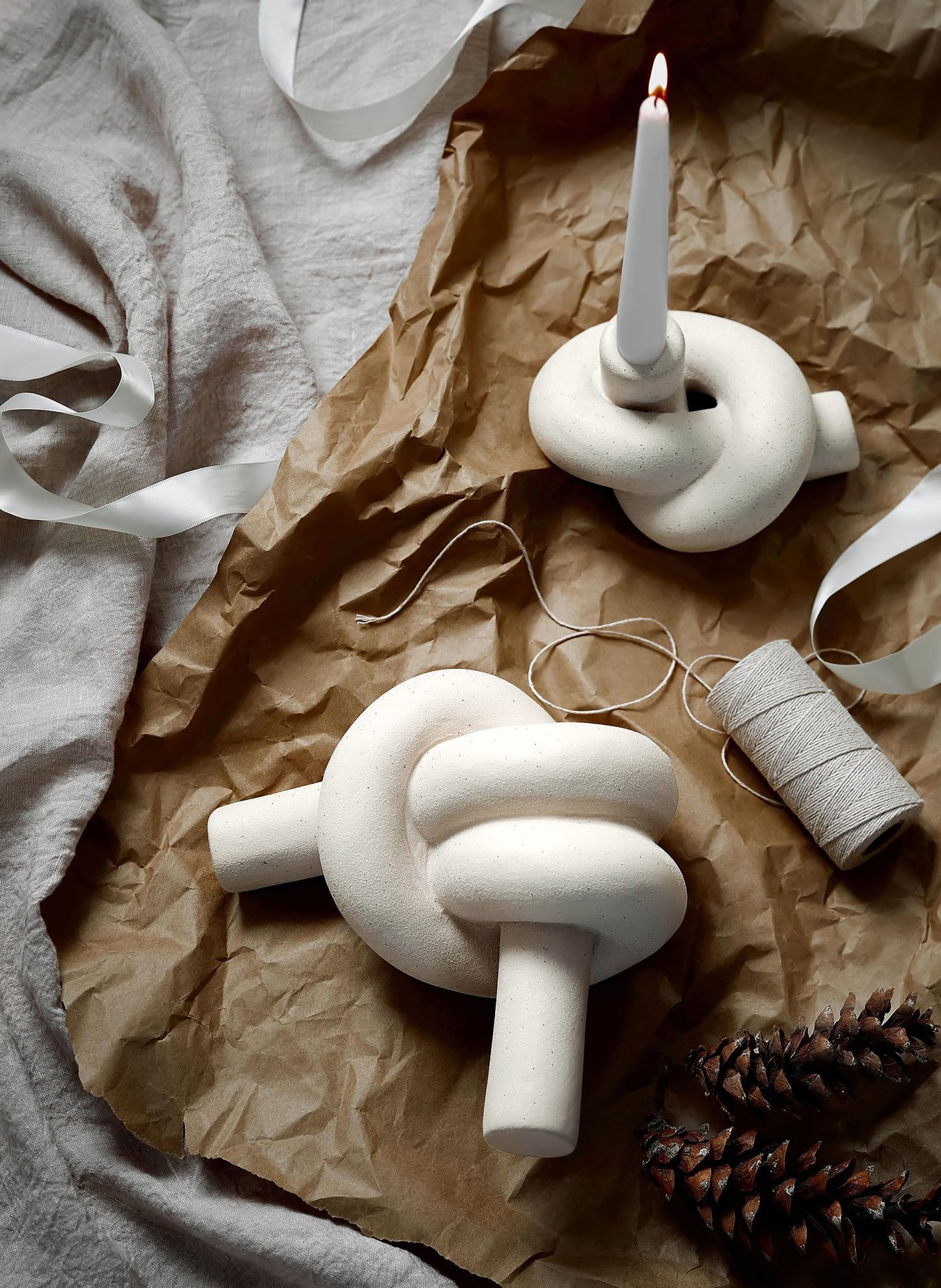 Westwing Collection Dekofigur NODO: BEIGE