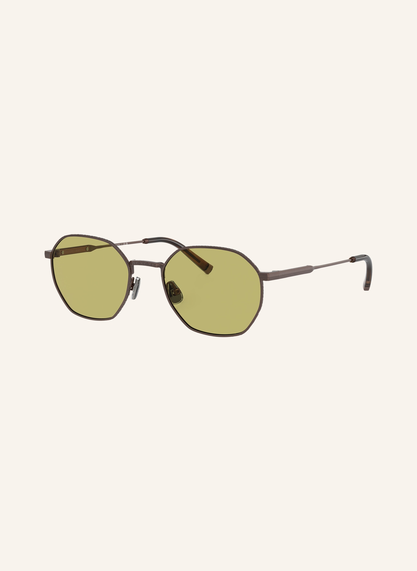 BRUNELLO CUCINELLI Sonnenbrille BC2003ST INTARSIA RAYS: 50034C - BRAUN/ GRÜN