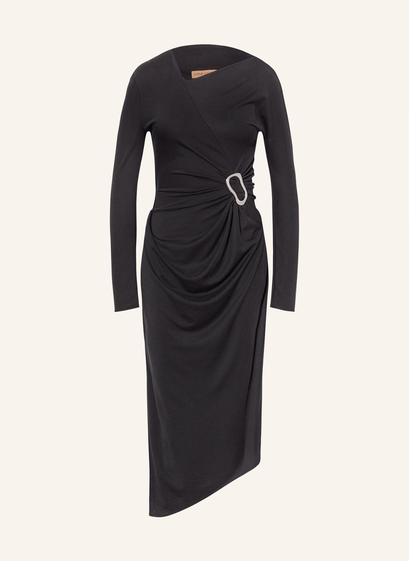STINE GOYA Jerseykleid: SCHWARZ