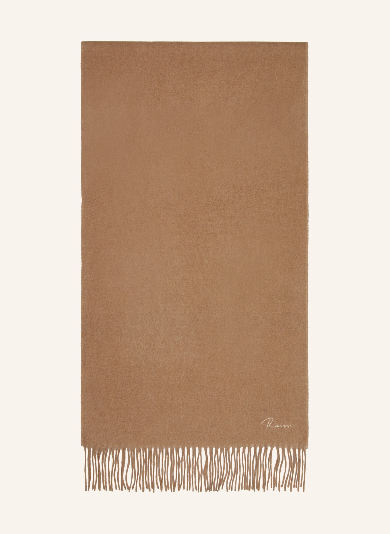 REISS Scarf PICTON: CAMEL / LIGHT BROWN