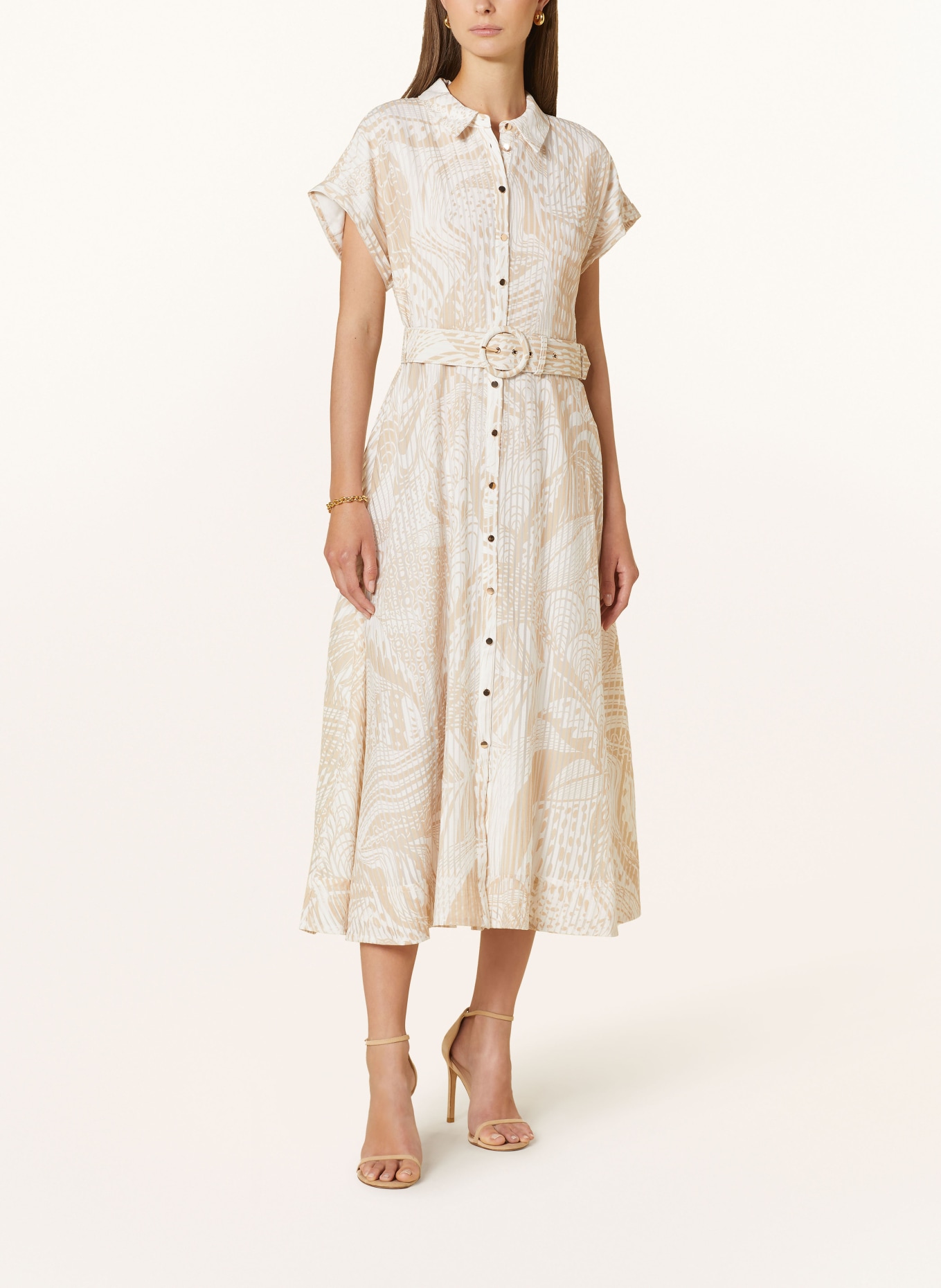 Phase Eight Hemdblusenkleid MANDI: BEIGE / WEISS