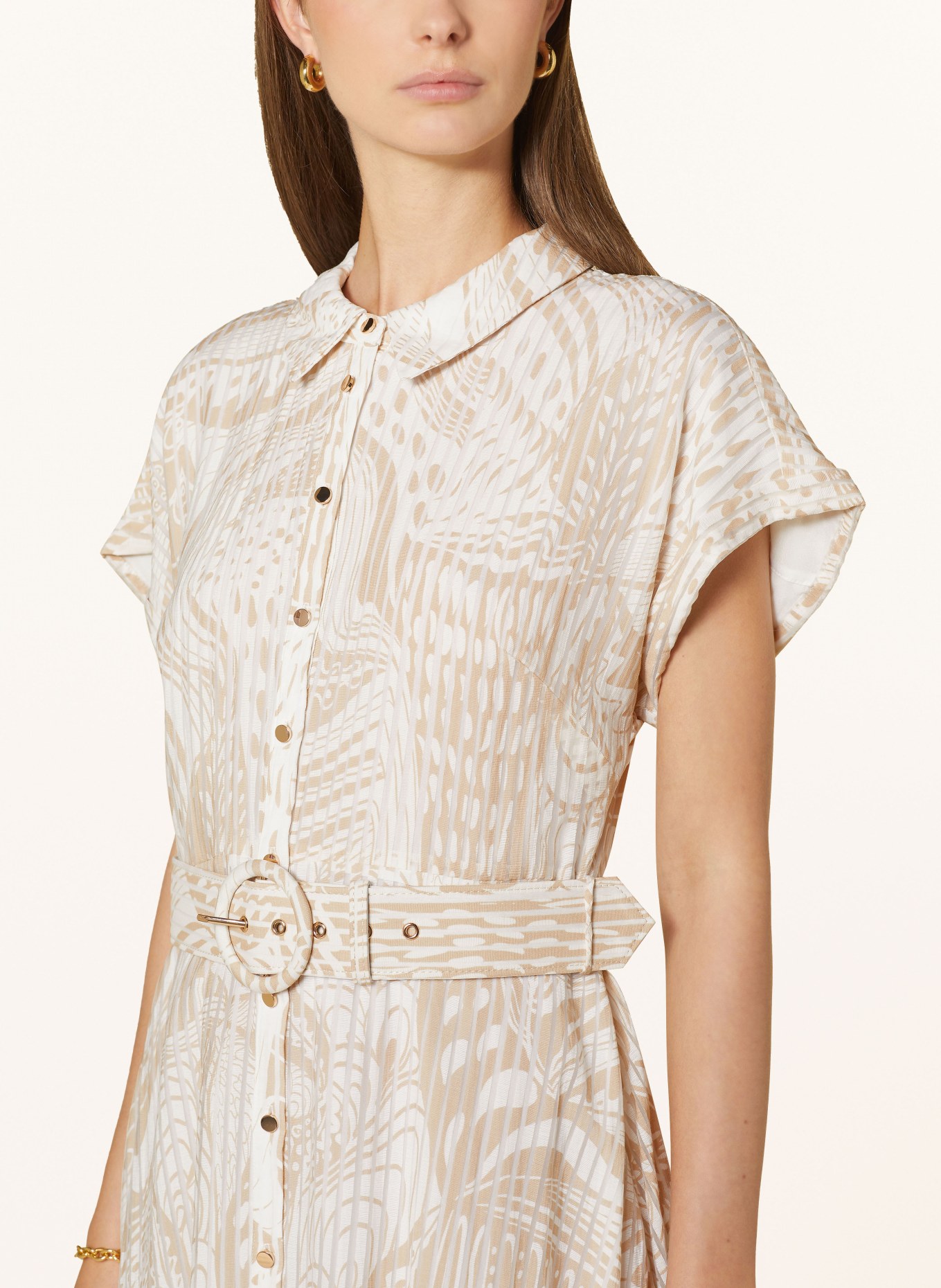 Phase Eight Hemdblusenkleid MANDI: BEIGE / WEISS