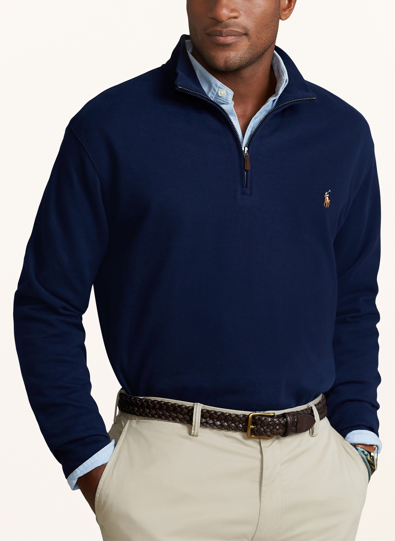 POLO RALPH LAUREN Big & Tall Sweat-Troyer: DUNKELBLAU