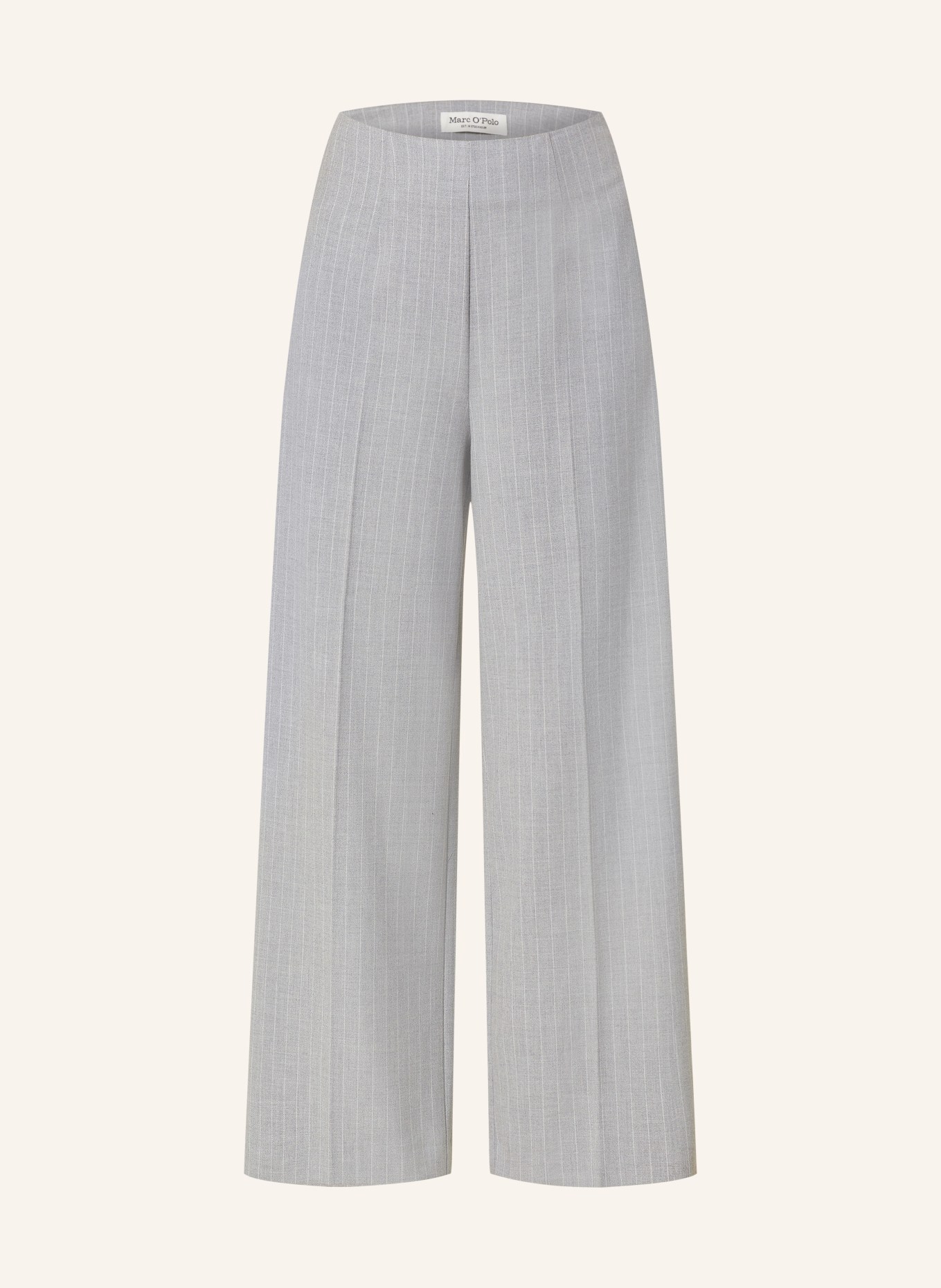 Marc O'Polo Wide leg trousers, Color: LIGHT GRAY/ WHITE (Image 1)