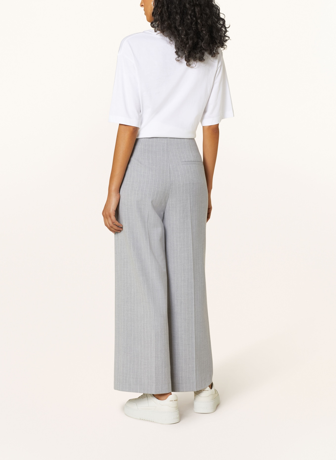 Marc O'Polo Wide leg trousers, Color: LIGHT GRAY/ WHITE (Image 3)