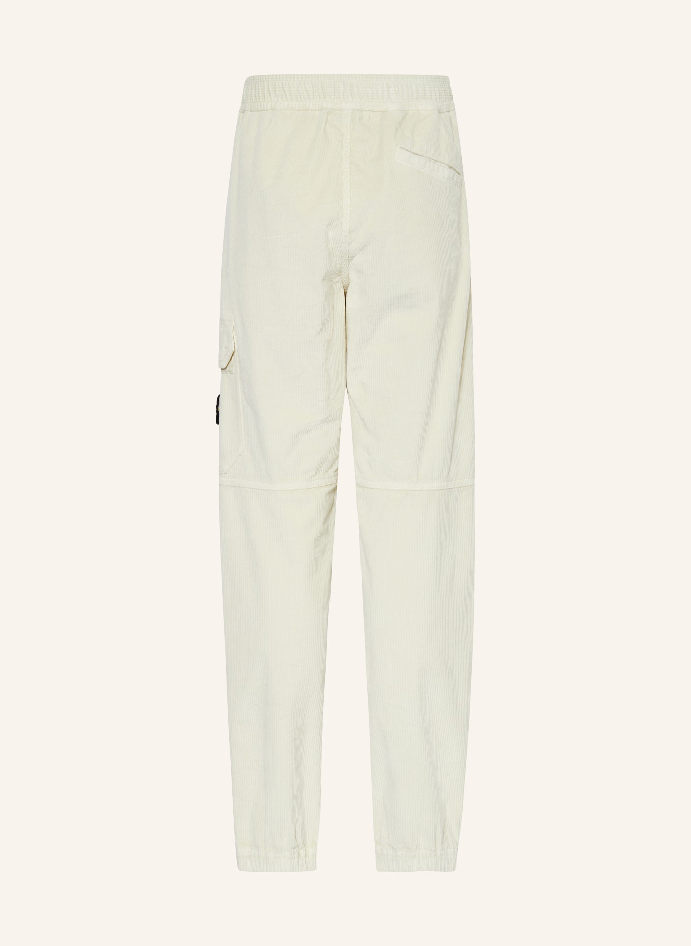 STONE ISLAND JUNIOR Bojówki regular tapered fit ze sztruksu: JASNOŻÓŁTY