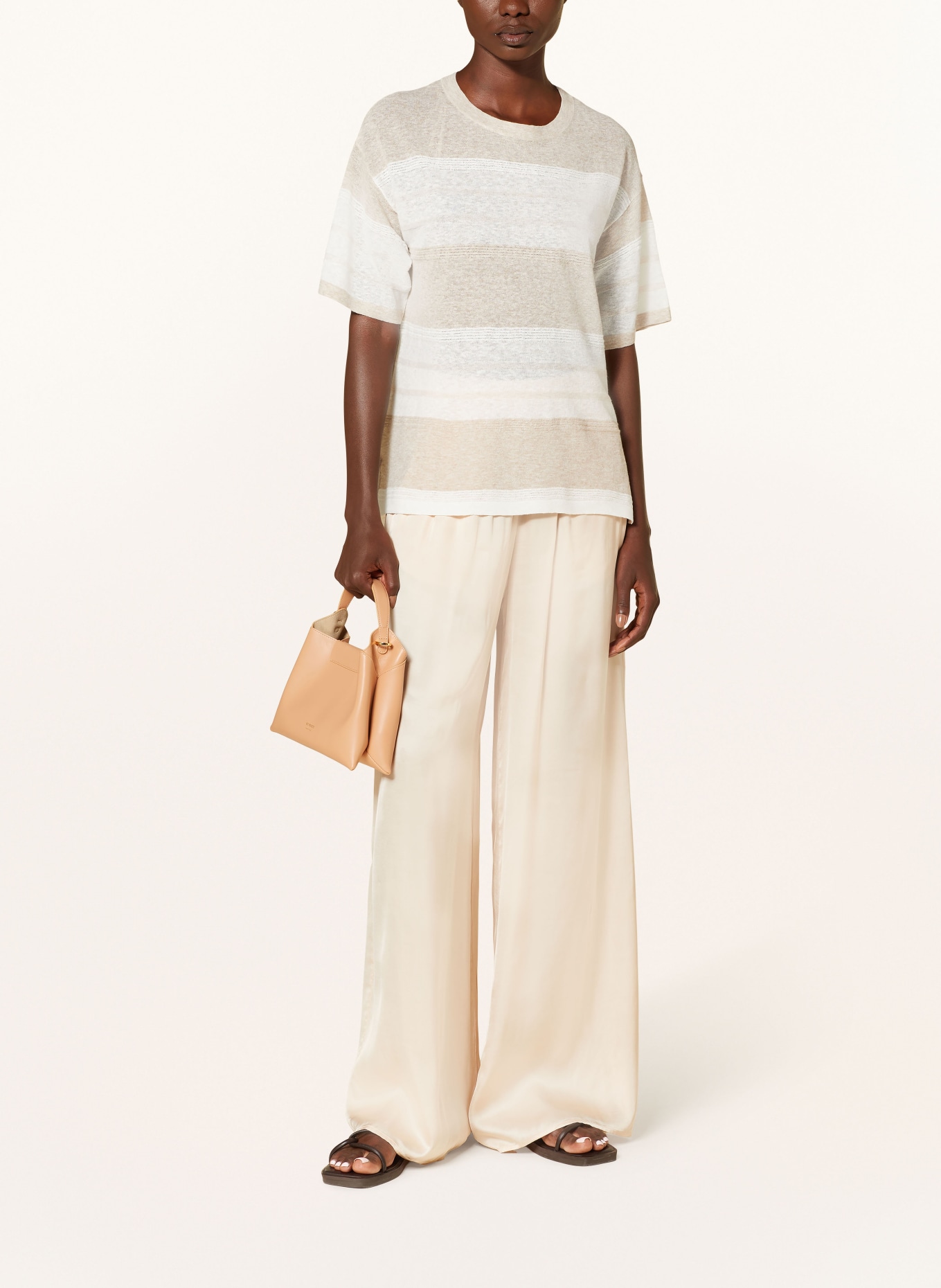 REISS Wide leg trousers YARA, Color: NUDE (Image 2)