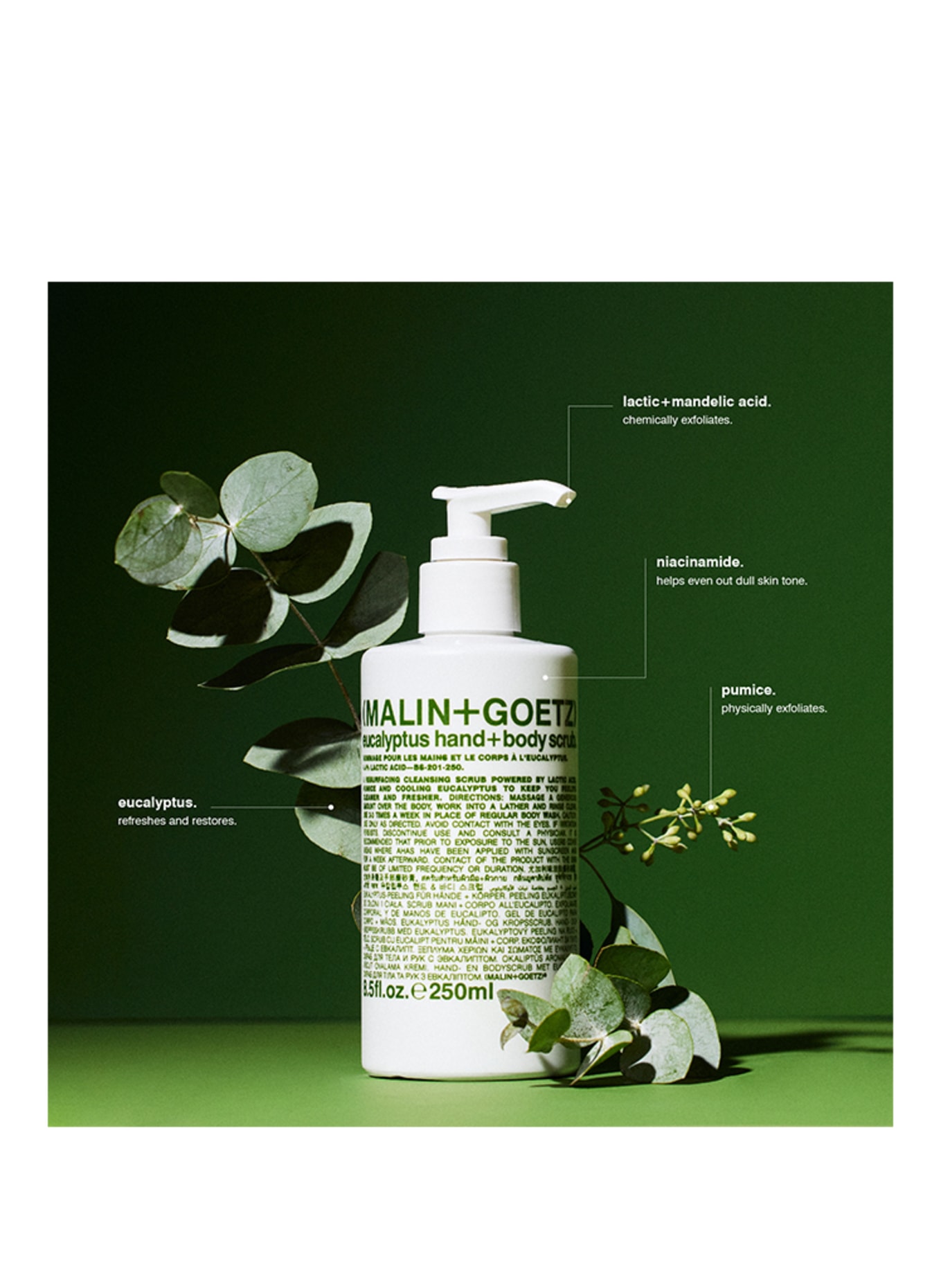 (MALIN+GOETZ) EUCALYPTUS HAND AND BODY SCRUB