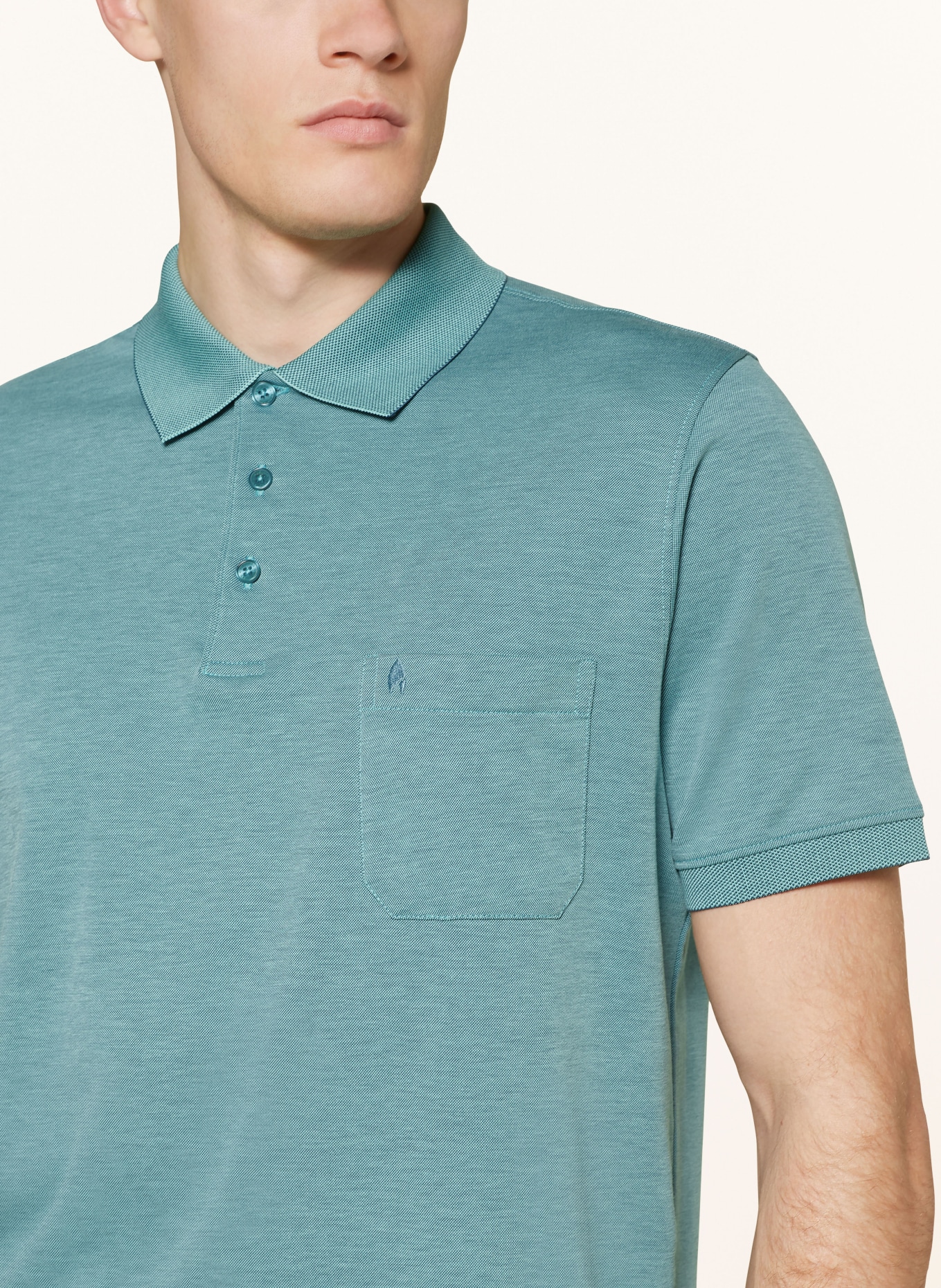 RAGMAN Piqué-Poloshirt: HELLGRÜN