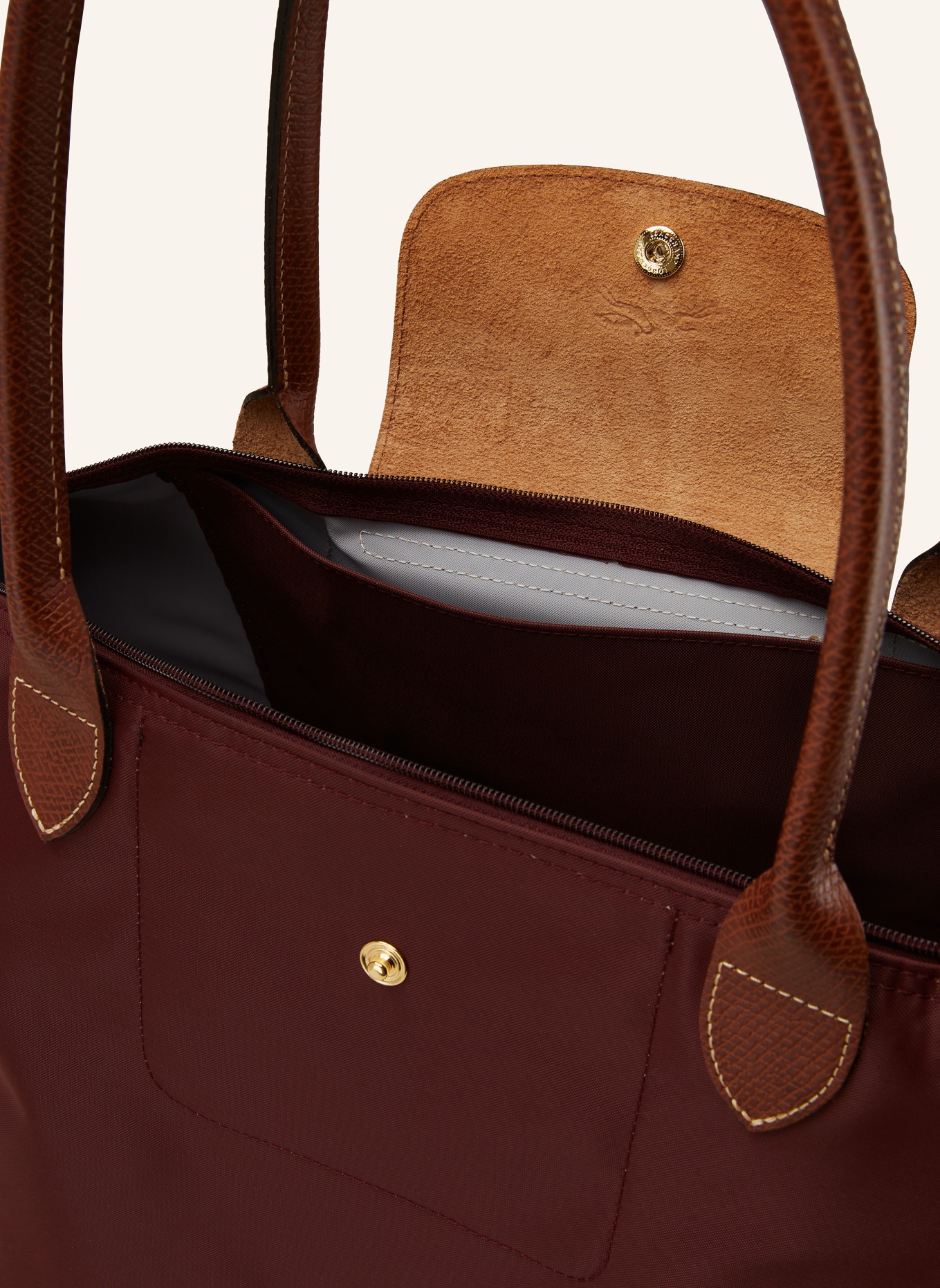 LONGCHAMP Shopper LE PLIAGE L, Farbe: DUNKELROT/ COGNAC (Bild 4)