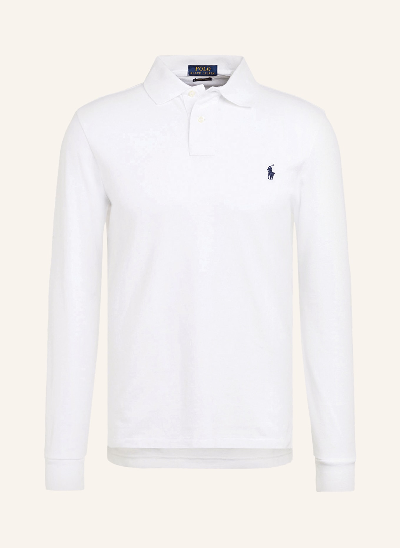 POLO RALPH LAUREN Piqué polo shirt custom slim fit, Color: WHITE (Image 1)