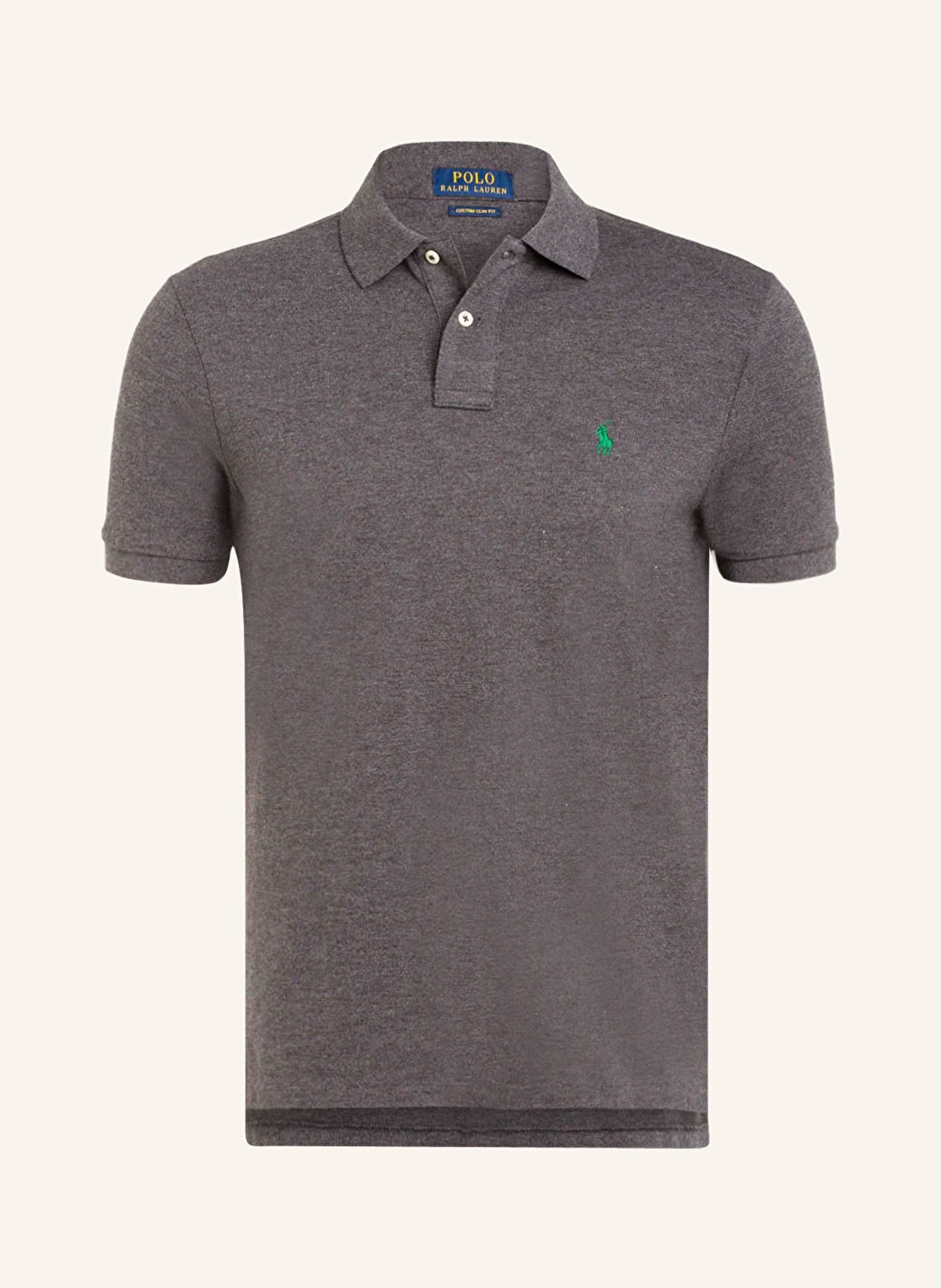 POLO RALPH LAUREN Piqué polo shirt custom slim fit , Color: DARK GRAY (Image 1)