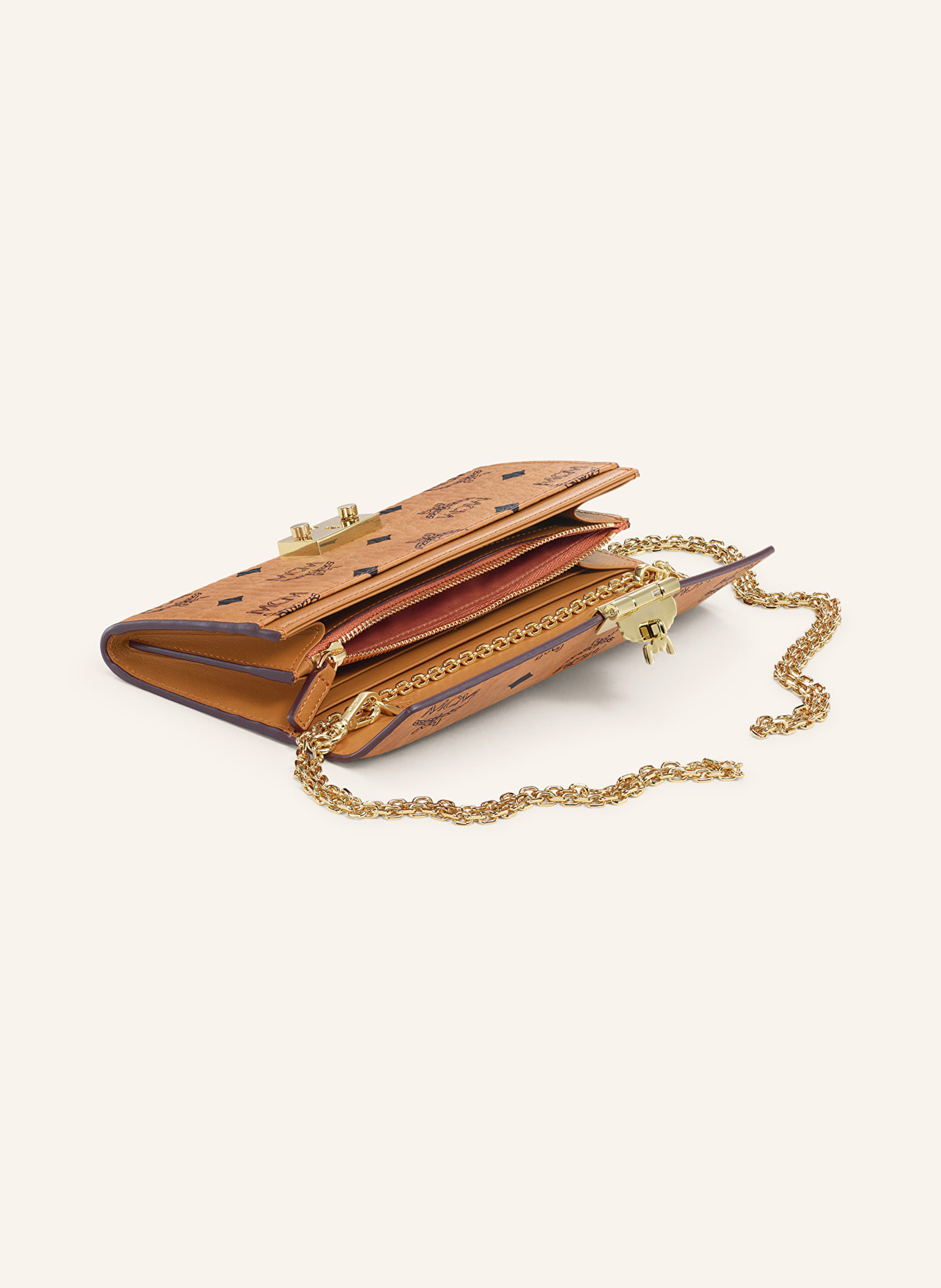 MCM Neck wallet PATRICIA VISETOS in cognac