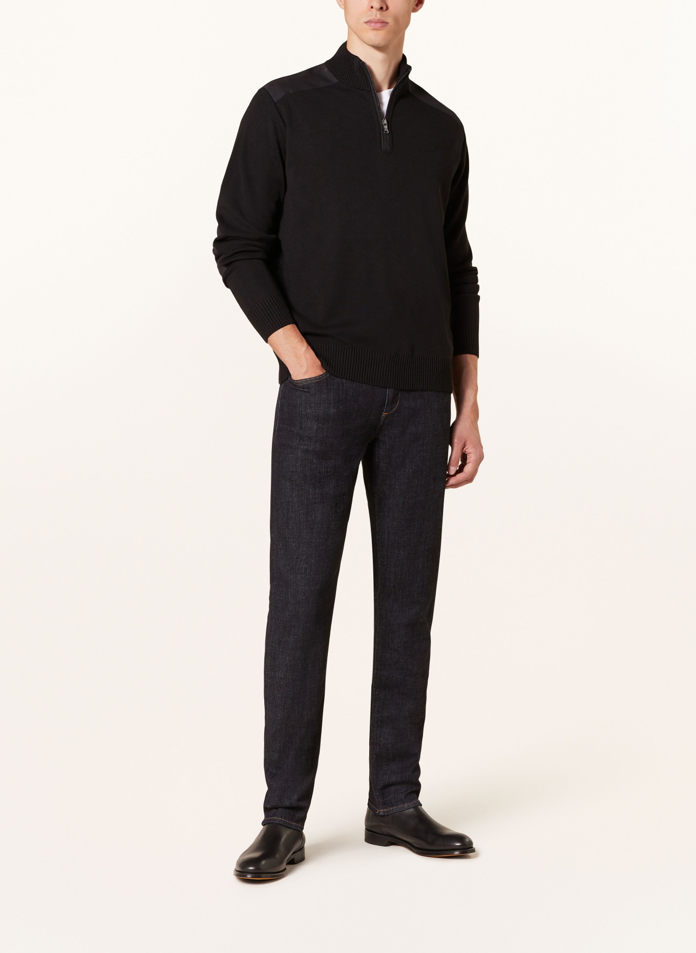 PAUL & SHARK Half-zip sweater, Color: BLACK (Image 2)