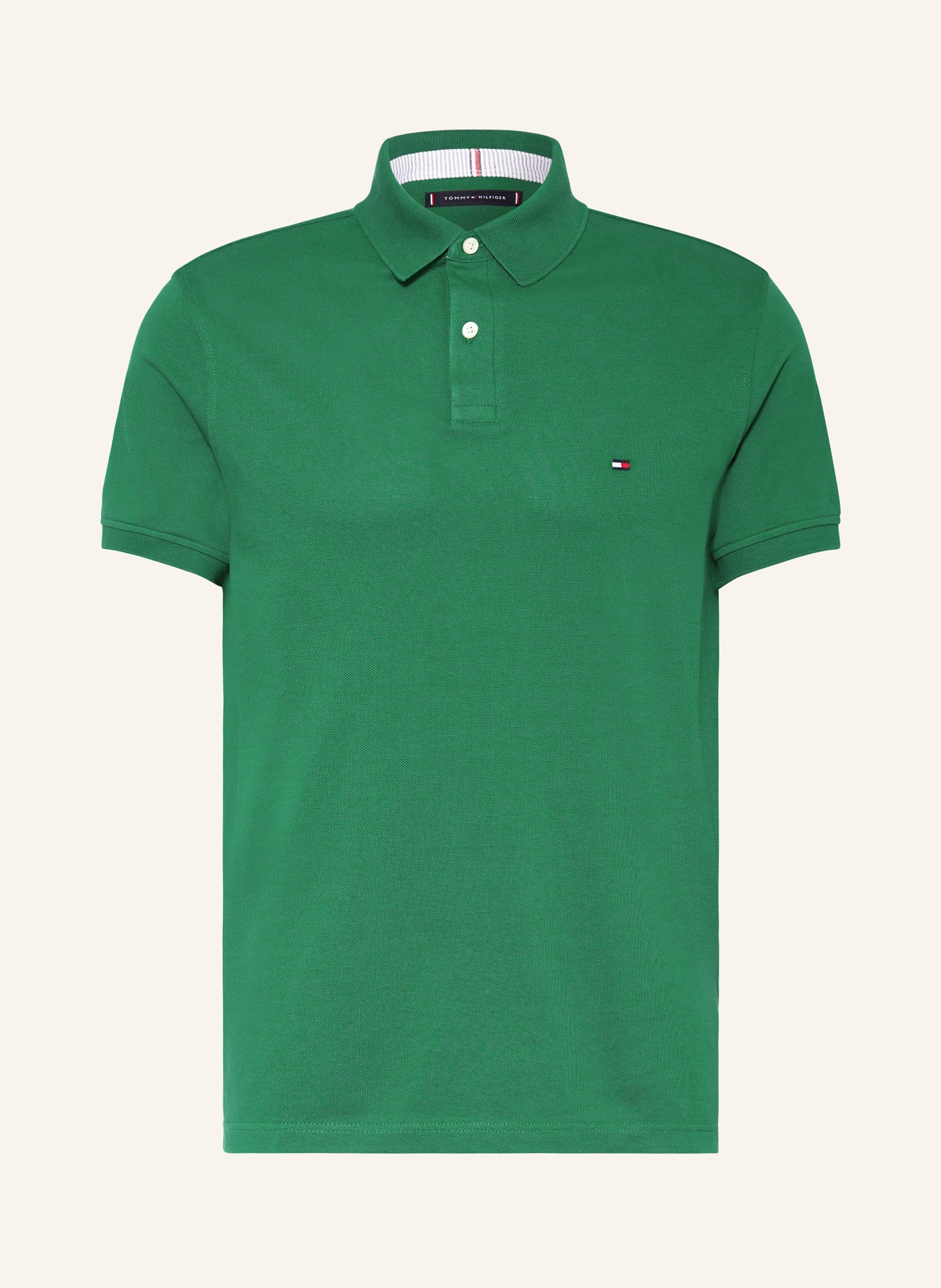 TOMMY HILFIGER Piqué-Poloshirt Regular Fit: GRÜN