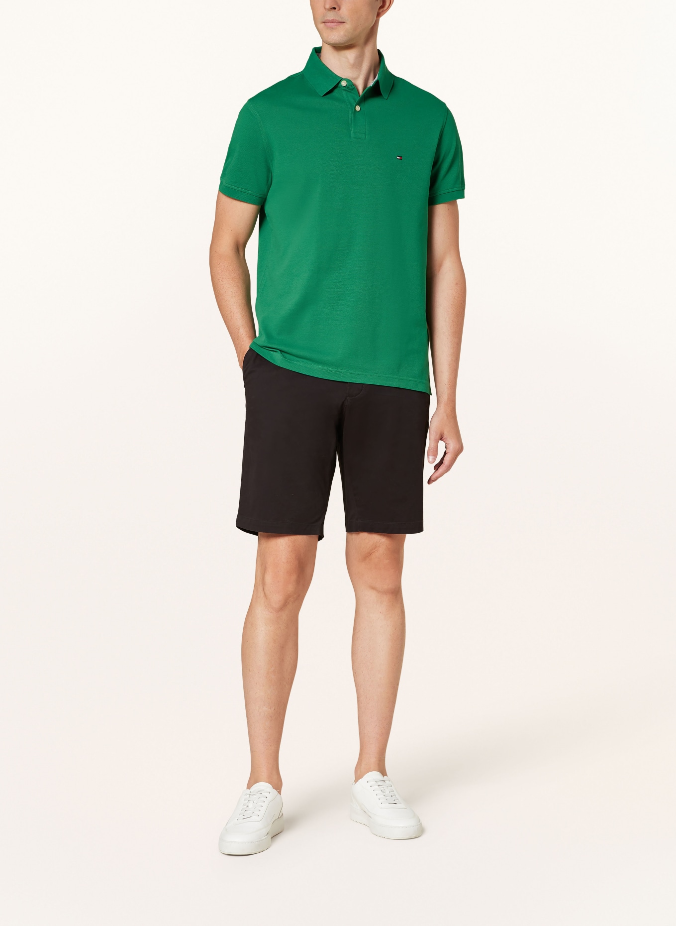TOMMY HILFIGER Piqué-Poloshirt Regular Fit: GRÜN