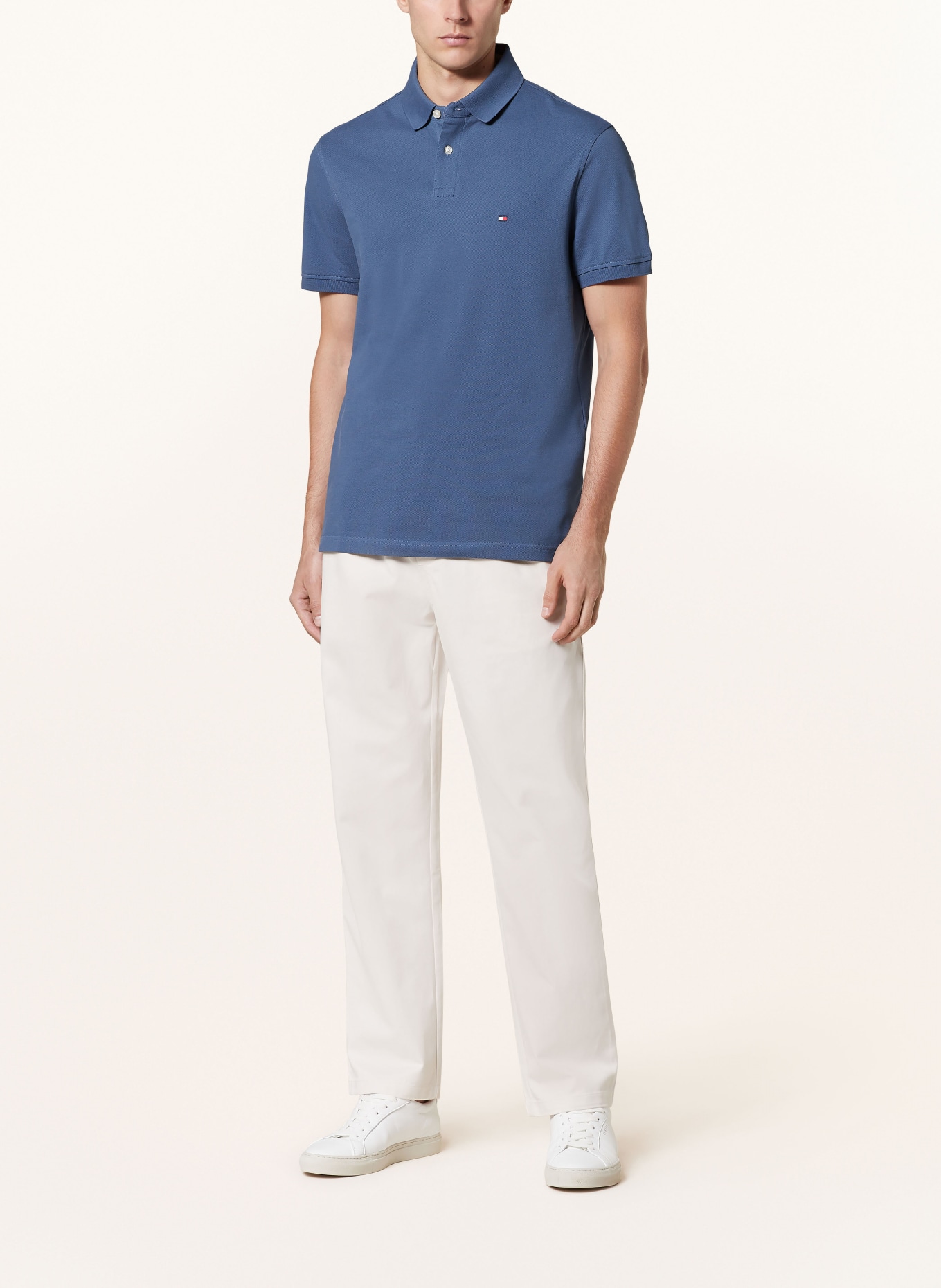 TOMMY HILFIGER Piqué-Poloshirt Regular Fit: BLAU