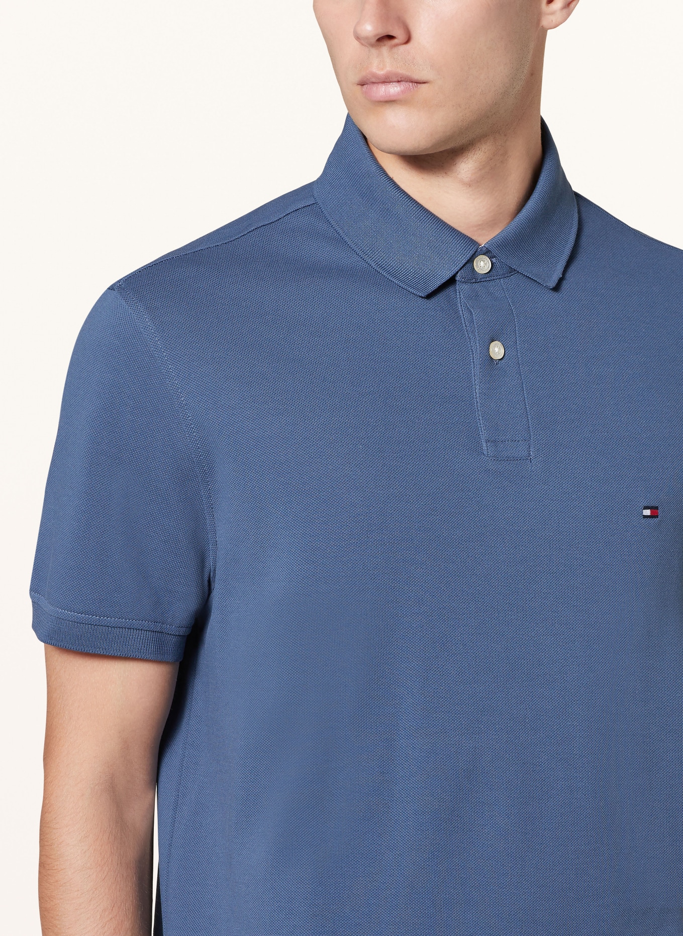 TOMMY HILFIGER Piqué-Poloshirt Regular Fit: BLAU