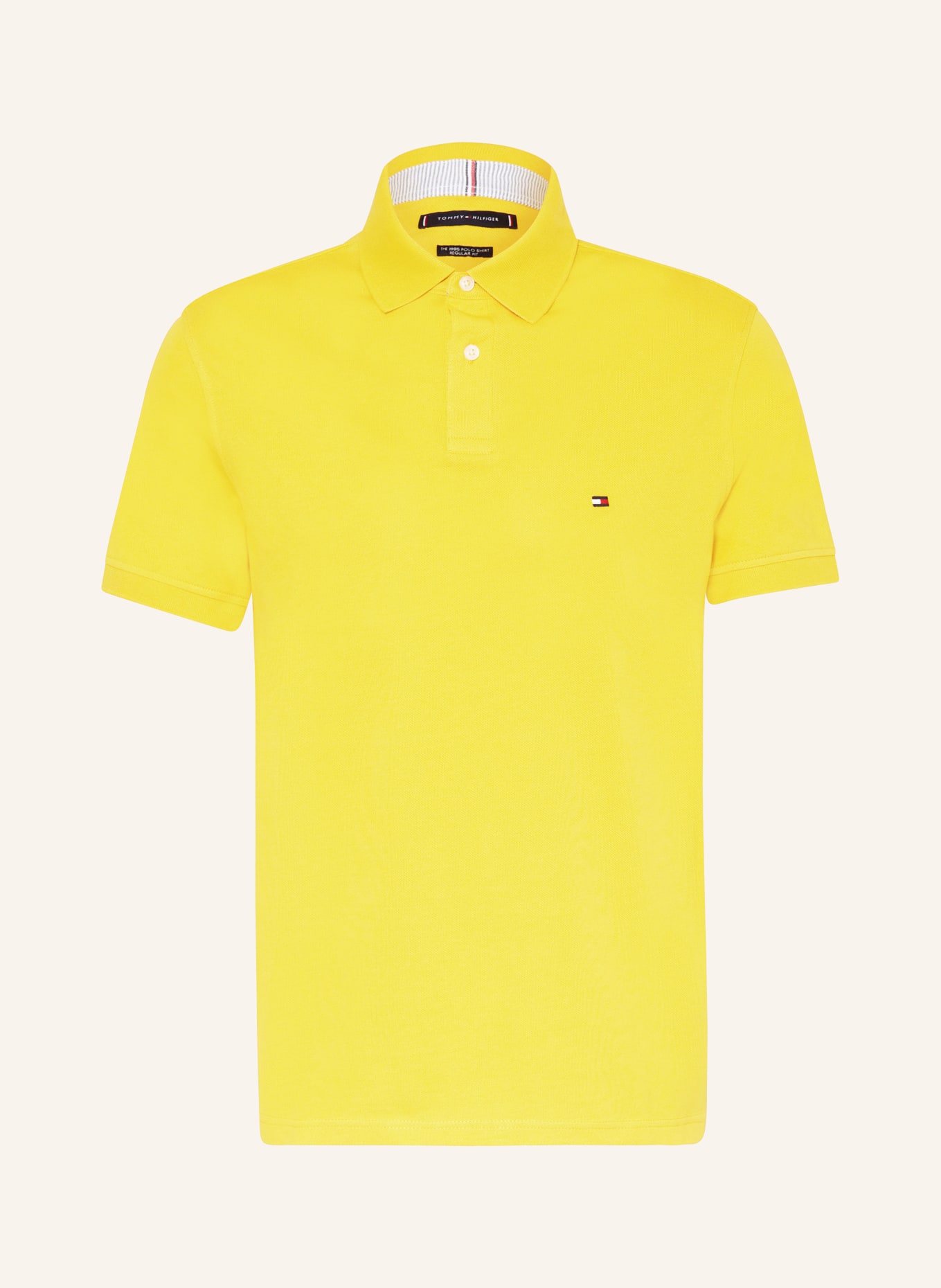 TOMMY HILFIGER Piqué-Poloshirt Regular Fit, Farbe: DUNKELGELB (Bild 1)