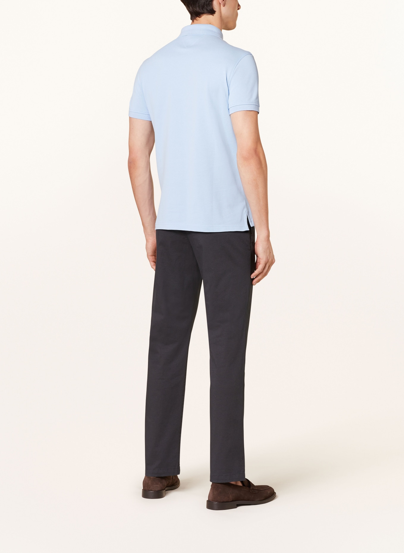 TOMMY HILFIGER Piqué-Poloshirt Slim Fit, Farbe: HELLBLAU (Bild 3)