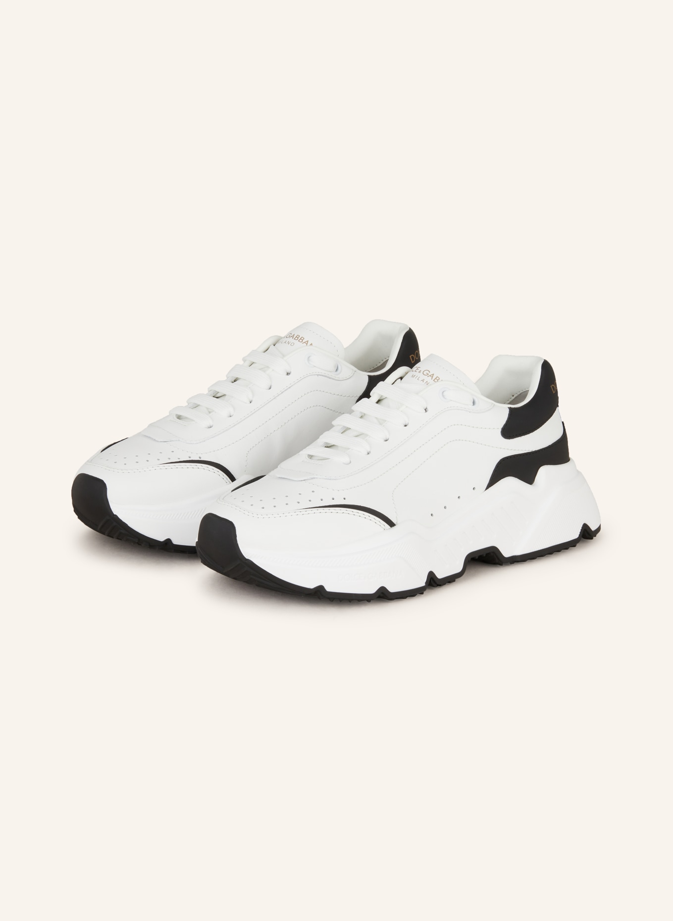 DOLCE & GABBANA Sneaker: WEISS / SCHWARZ
