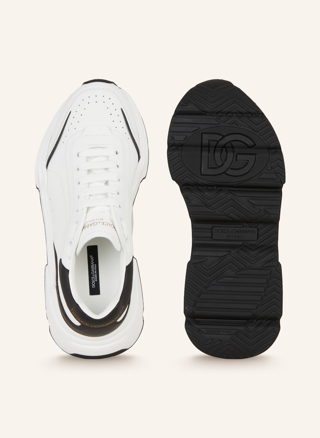 DOLCE & GABBANA Sneaker: WEISS / SCHWARZ