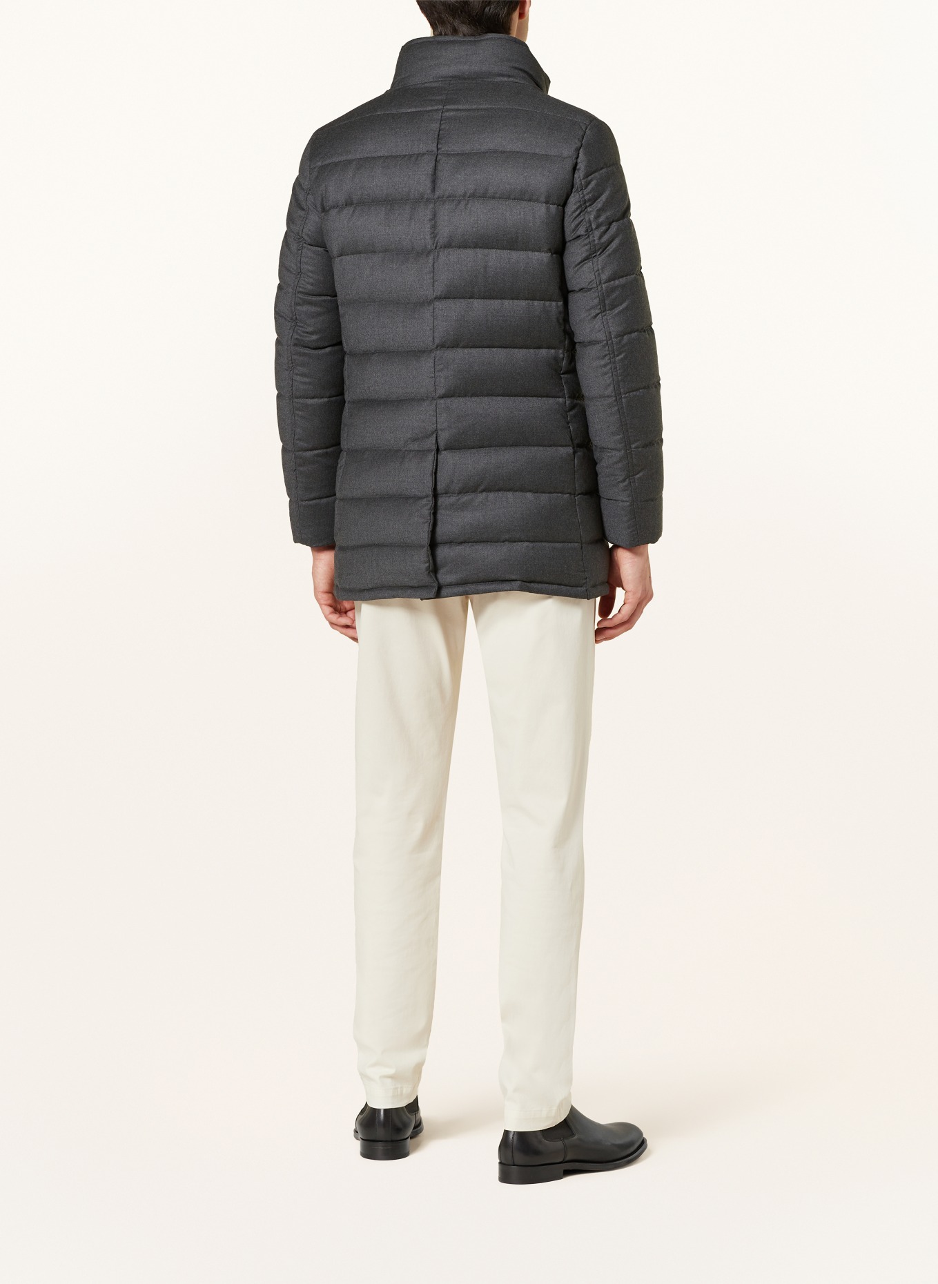 MOORER Down jacket CALEGARI with removable trim, Color: DARK GRAY (Image 3)