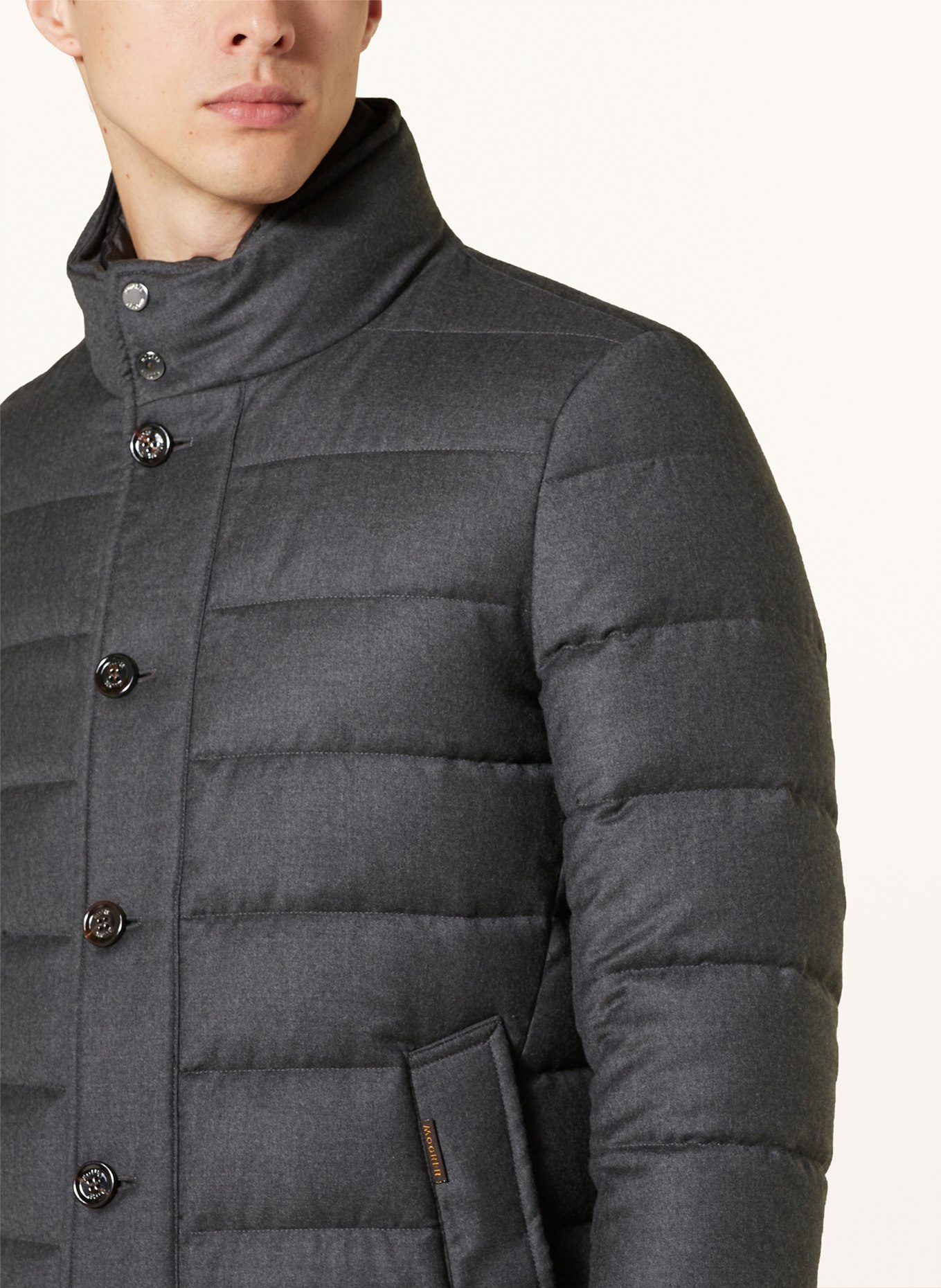 MOORER Down jacket CALEGARI with removable trim, Color: DARK GRAY (Image 6)