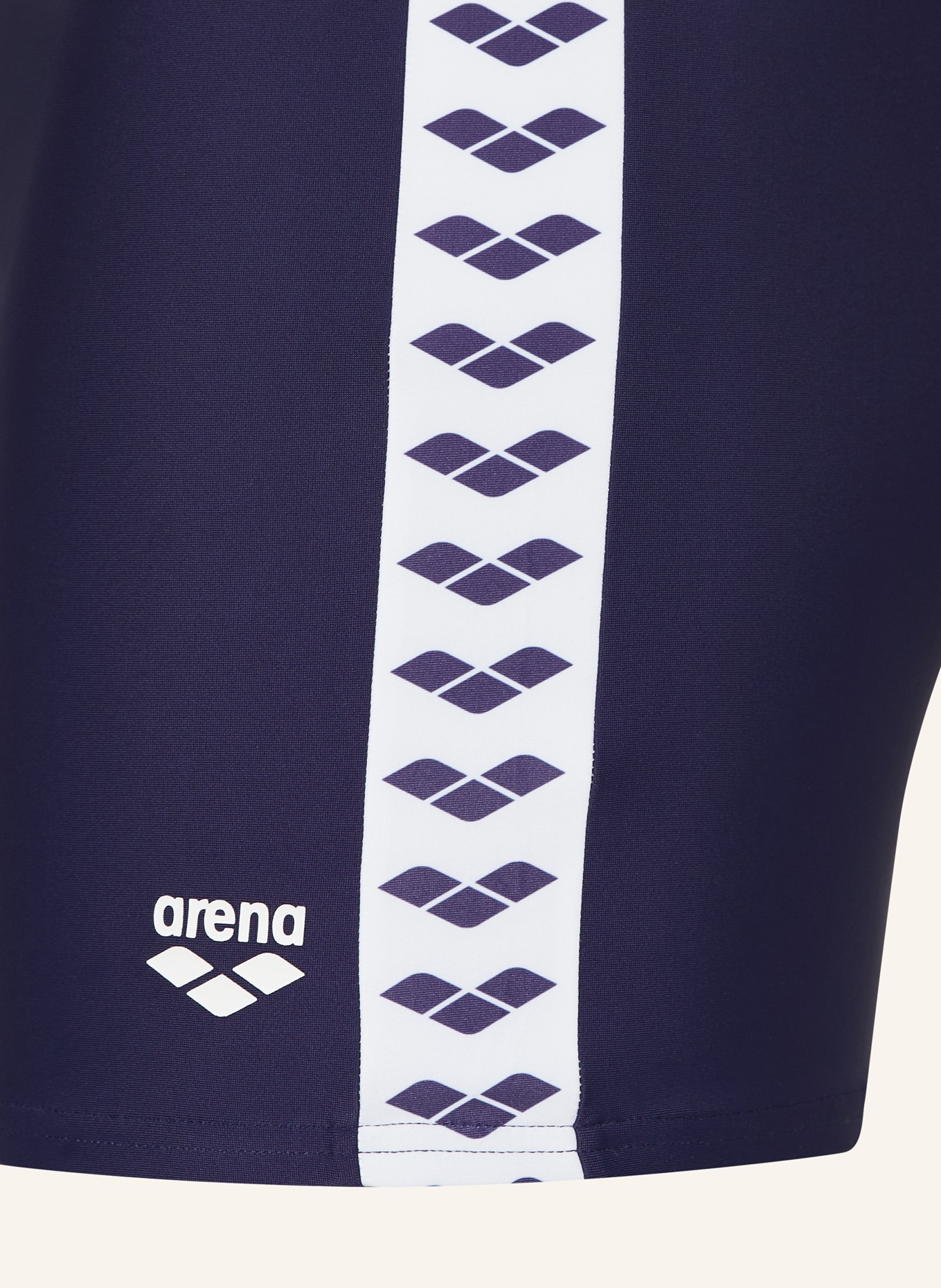 arena Maillot de bain ICONS avec protection UV 50+: BLEU FONCÉ/ BLANC