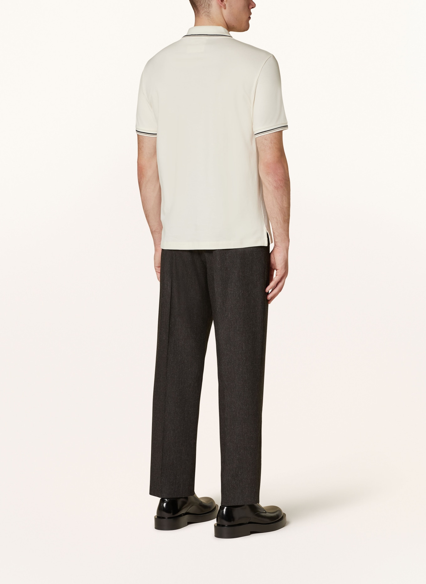 EMPORIO ARMANI Piqué polo shirt , Color: ECRU (Image 3)