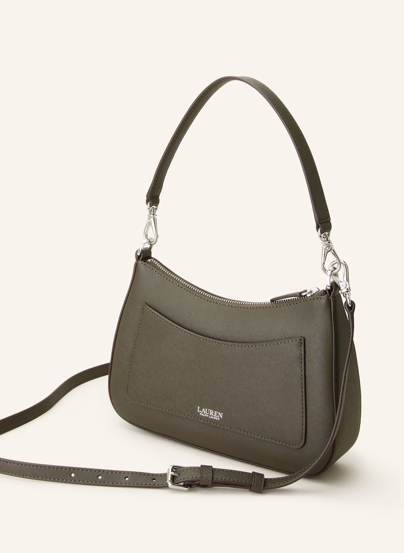 LAUREN RALPH LAUREN Saffiano shoulder bag DANNI 26, Color: OLIVE (Image 2)