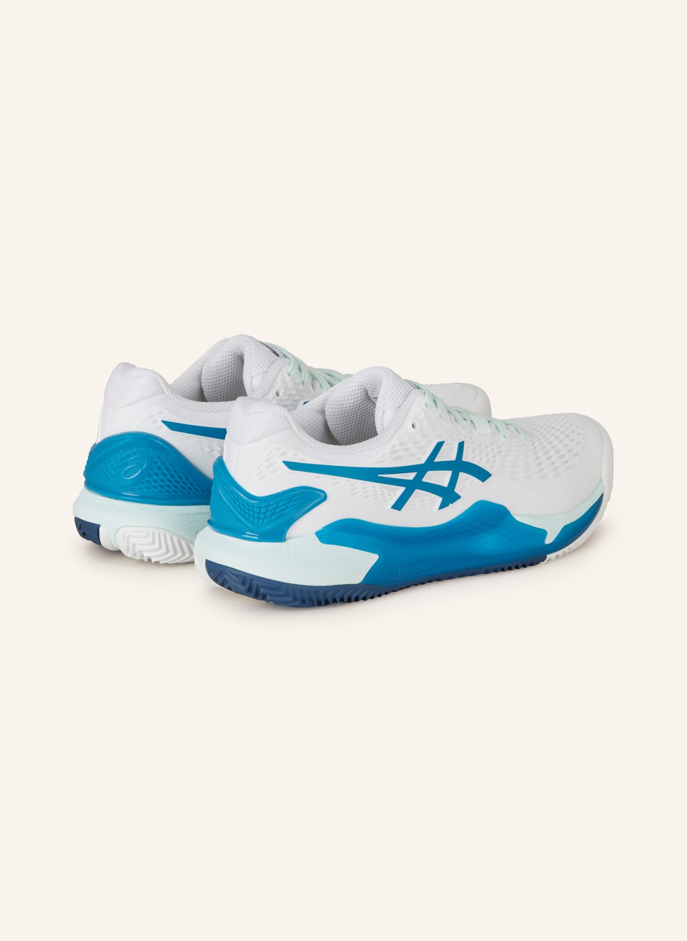 ASICS Tennis shoes GEL RESOLUTION 9 CLAY, Color: WHITE/ TEAL (Image 2)