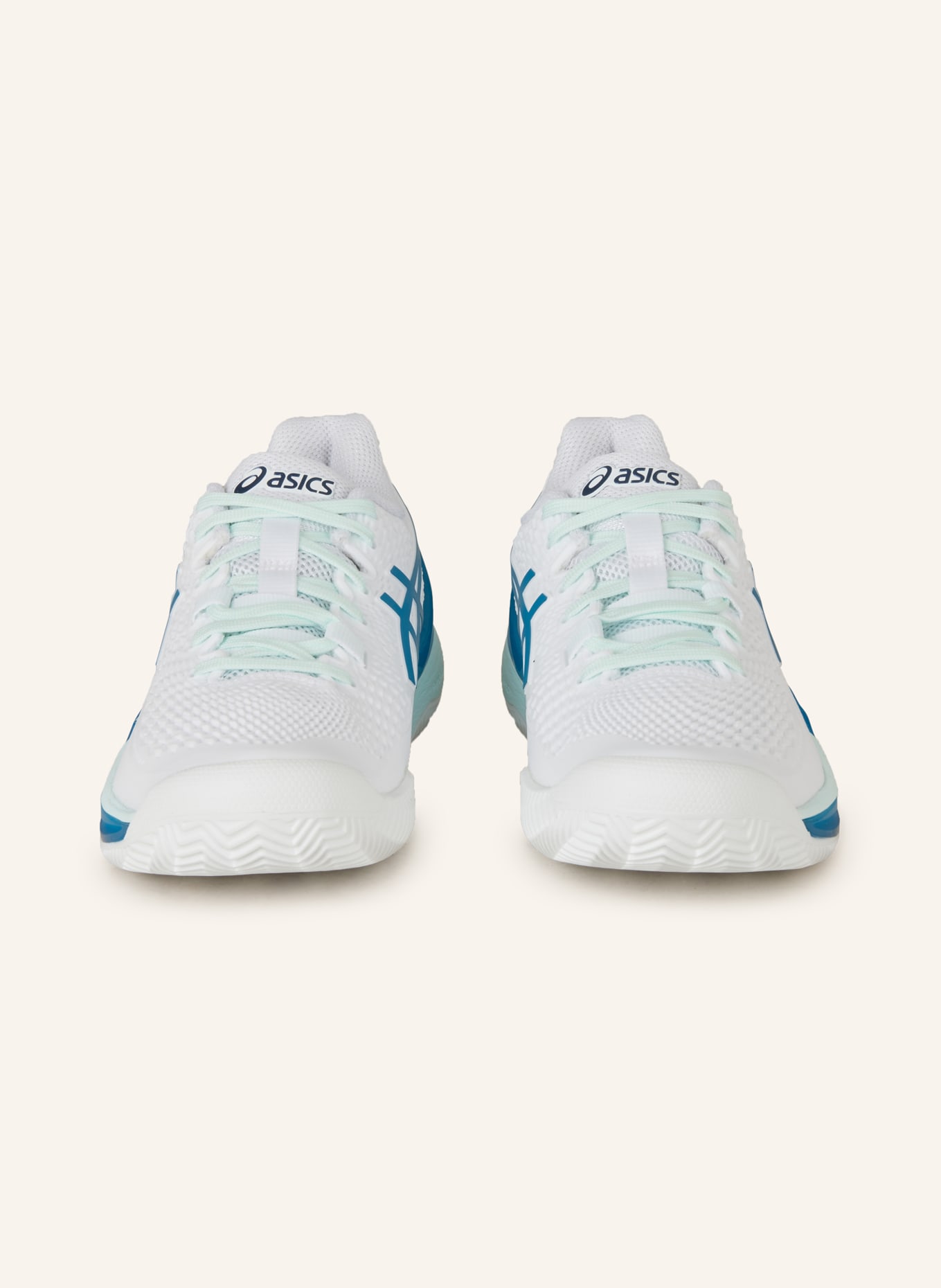 ASICS Tennis shoes GEL RESOLUTION 9 CLAY, Color: WHITE/ TEAL (Image 3)