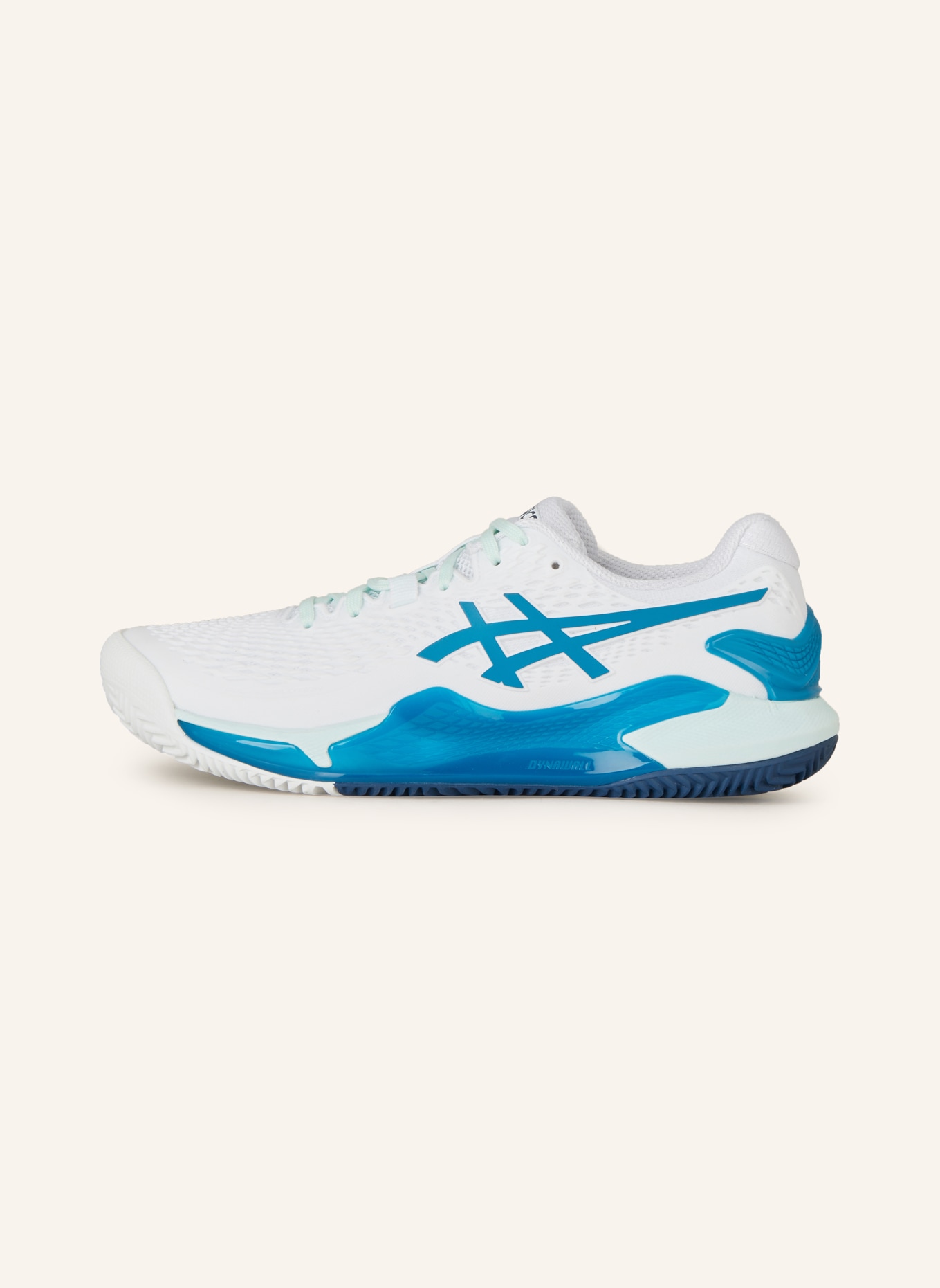 ASICS Tennis shoes GEL RESOLUTION 9 CLAY, Color: WHITE/ TEAL (Image 4)