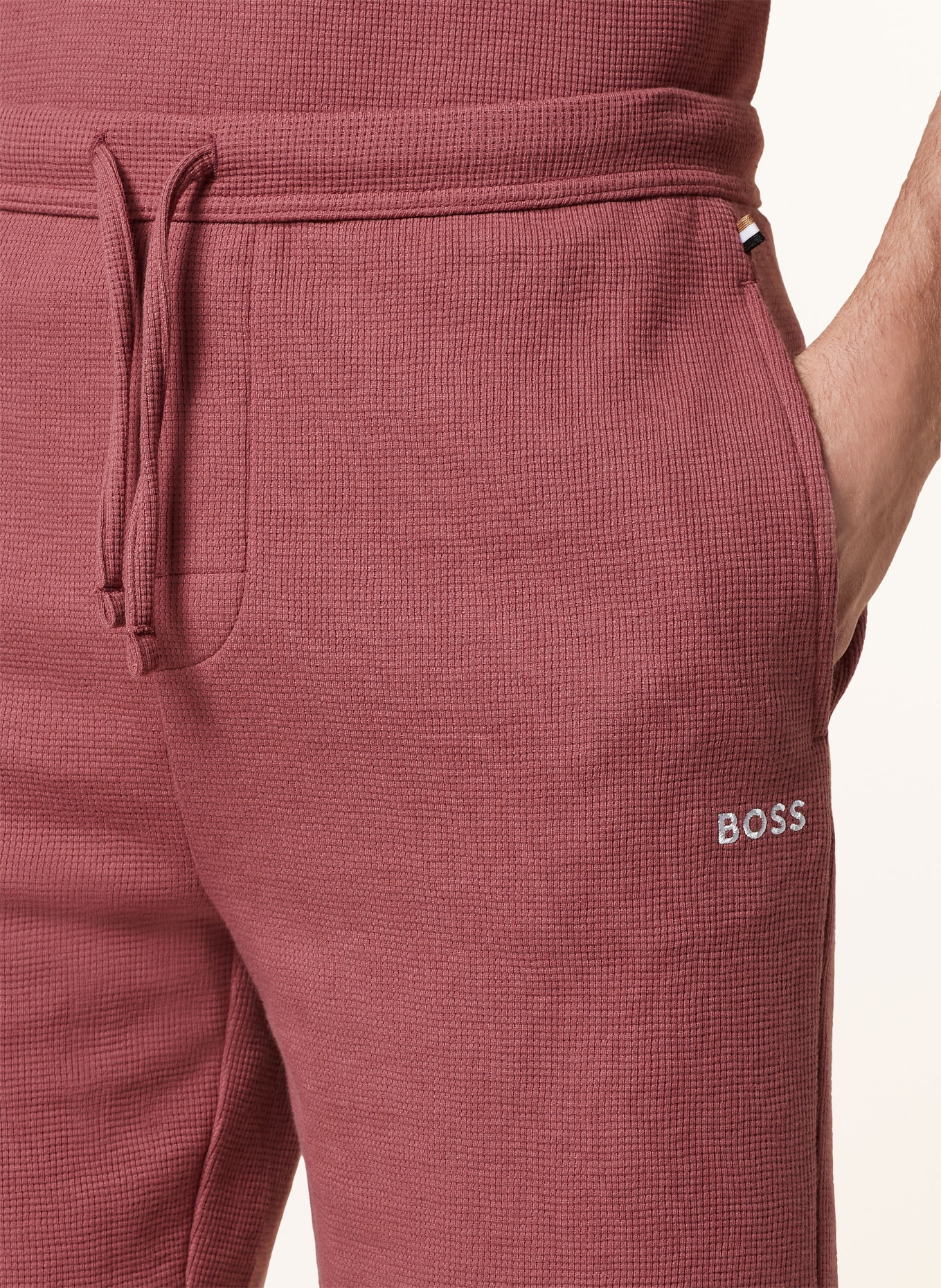 BOSS Lounge-Shorts, Farbe: 644 OPEN RED (Bild 5)