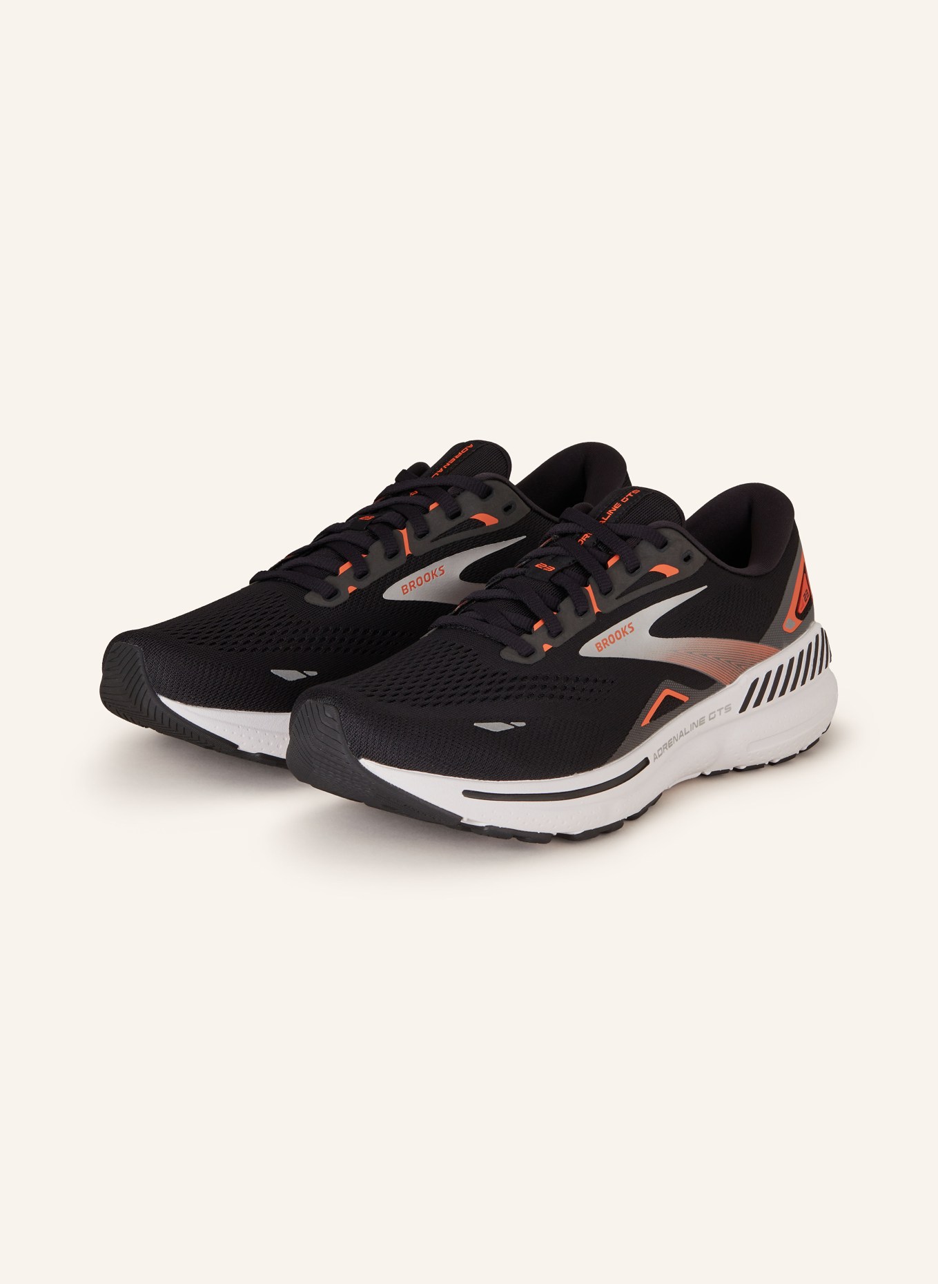 BROOKS Running shoes ADRENALINE GTS 23, Color: BLACK/ GRAY/ ORANGE (Image 1)