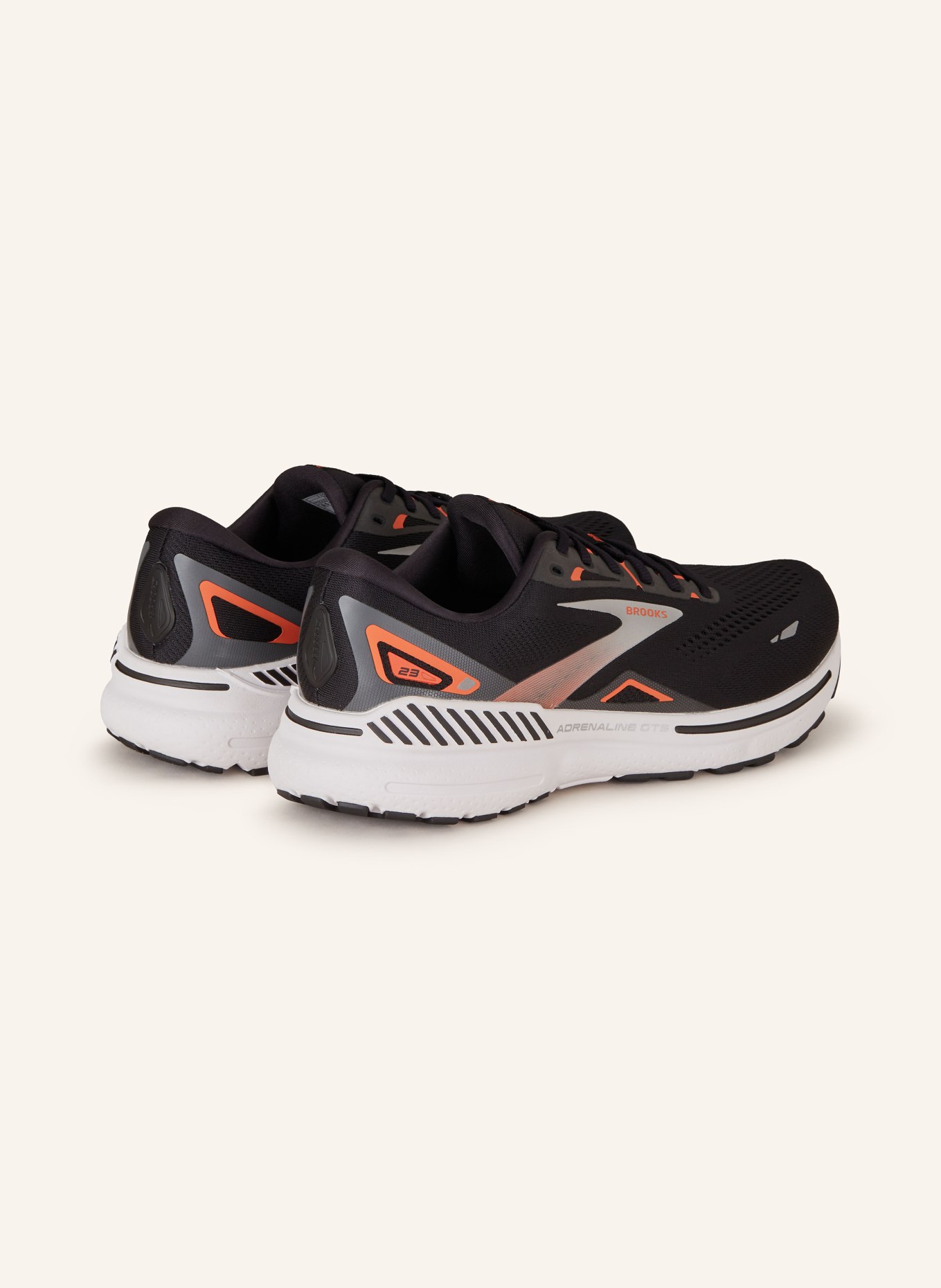 BROOKS Running shoes ADRENALINE GTS 23, Color: BLACK/ GRAY/ ORANGE (Image 2)