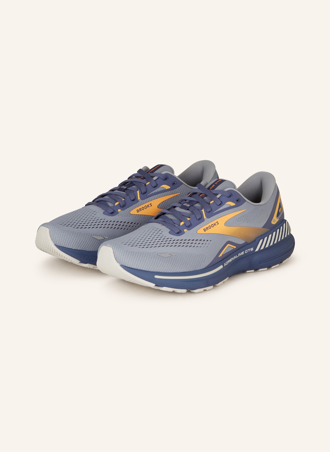 BROOKS Laufschuhe ADRENALINE GTS 23, Farbe: HELLGRAU/ LILA/ ORANGE (Bild 1)