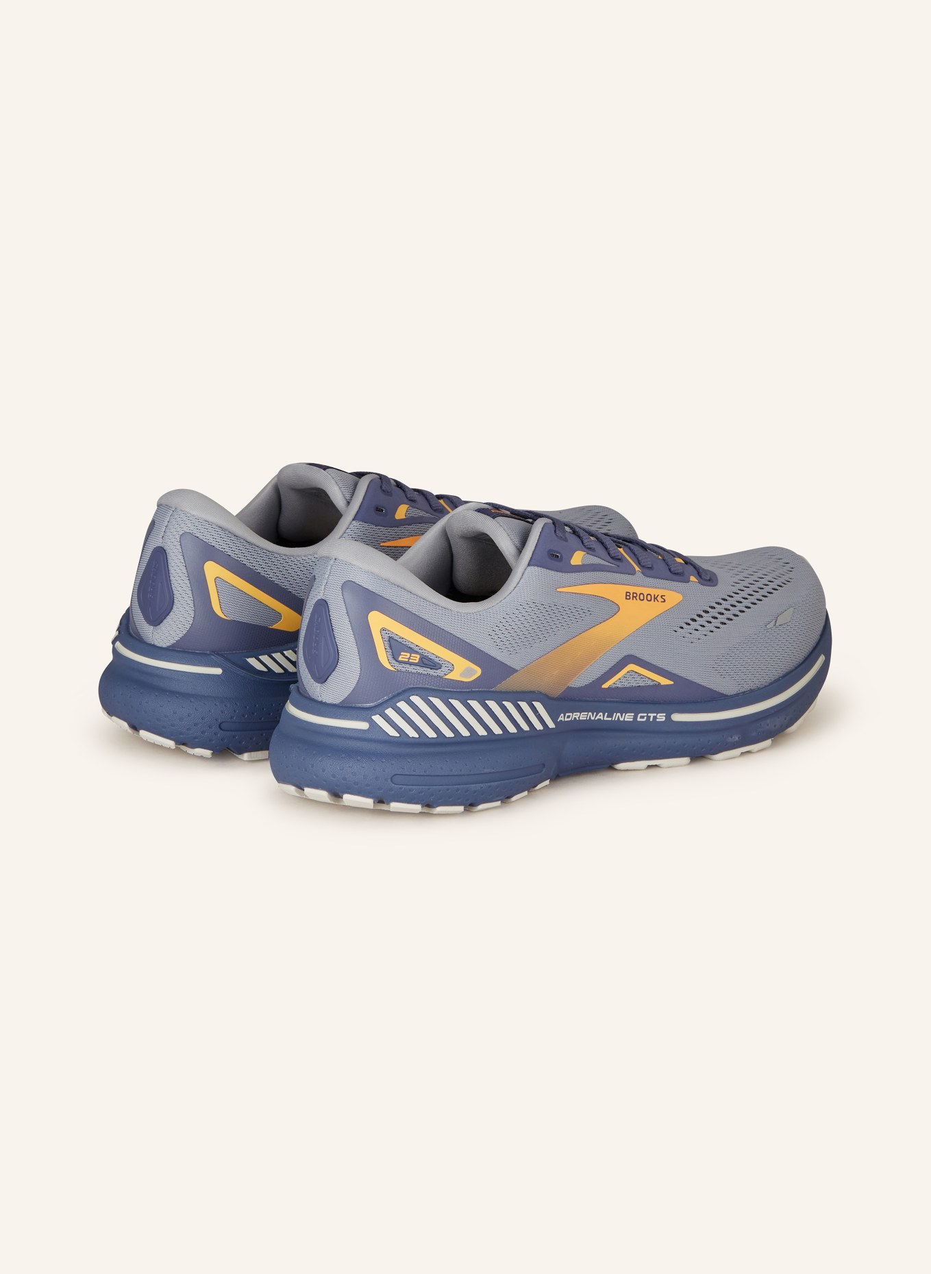 BROOKS Buty do biegania ADRENALINE GTS 23, Kolor: JASNOCZARY/ LILA/ POMARAŃCZOWY (Obrazek 2)