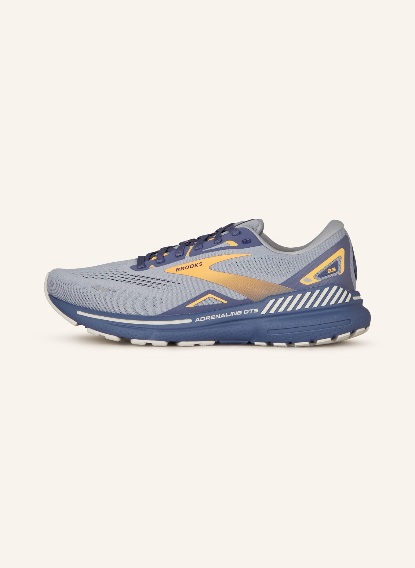 BROOKS Buty do biegania ADRENALINE GTS 23, Kolor: JASNOCZARY/ LILA/ POMARAŃCZOWY (Obrazek 4)