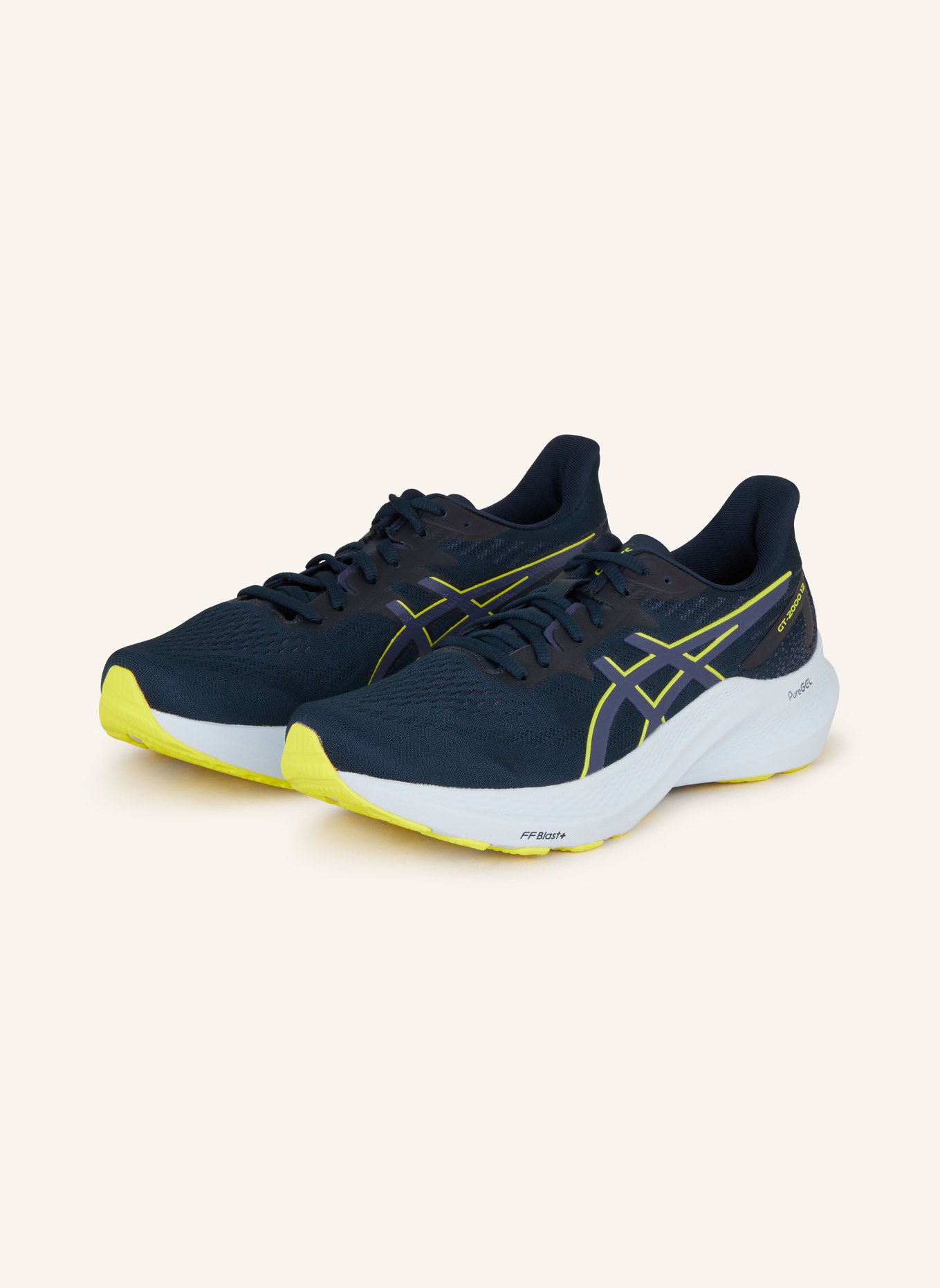 ASICS Running shoes GT-2000™ 12, Color: TEAL/ GRAY/ NEON YELLOW (Image 1)