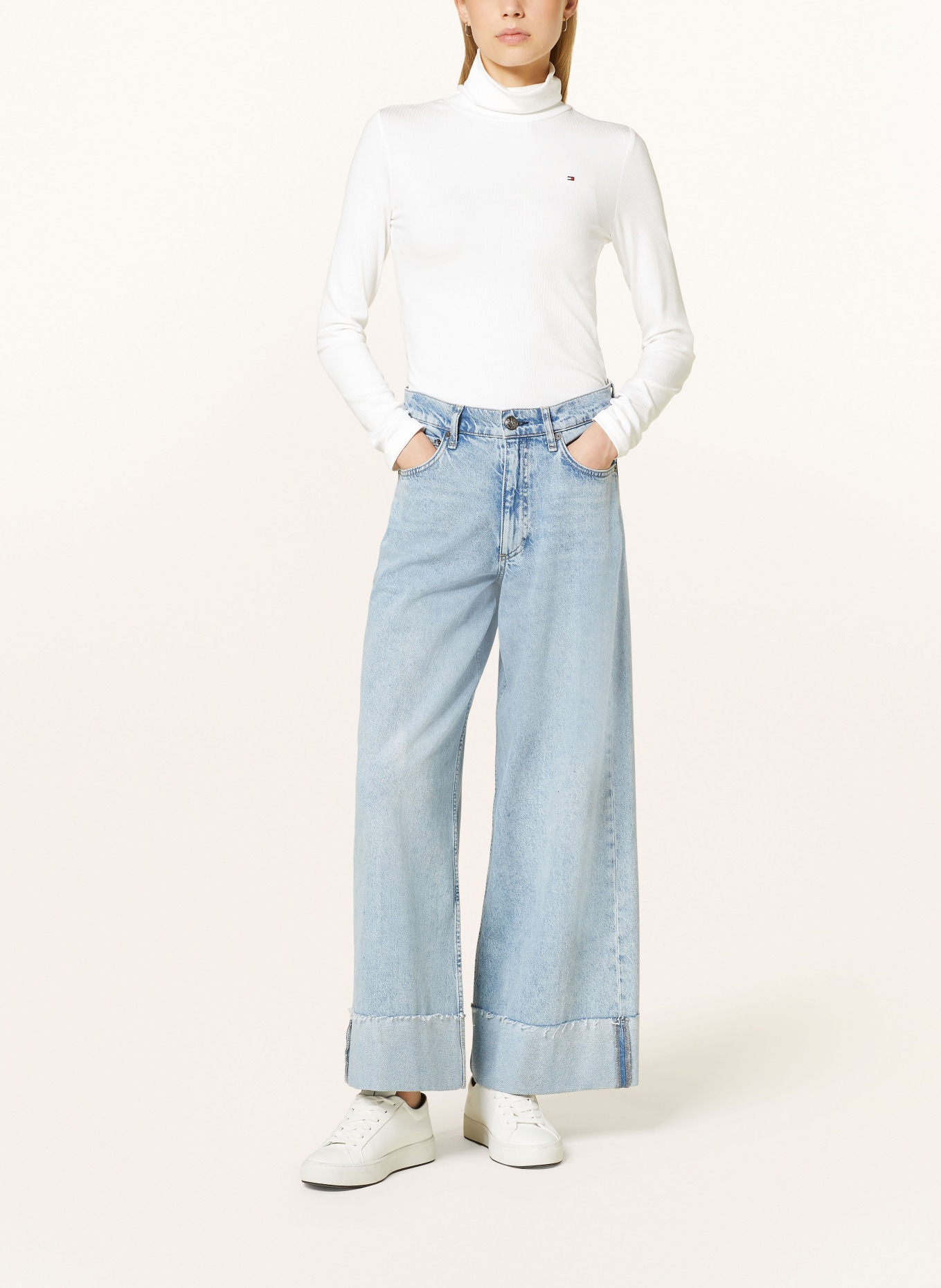 TOMMY HILFIGER Rollkragenshirt: ECRU