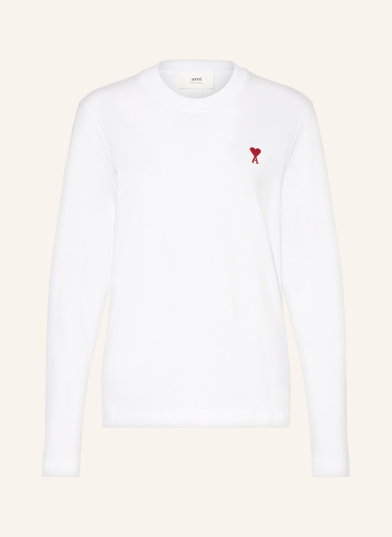 AMI PARIS Longsleeve, Farbe: WEISS (Bild 1)