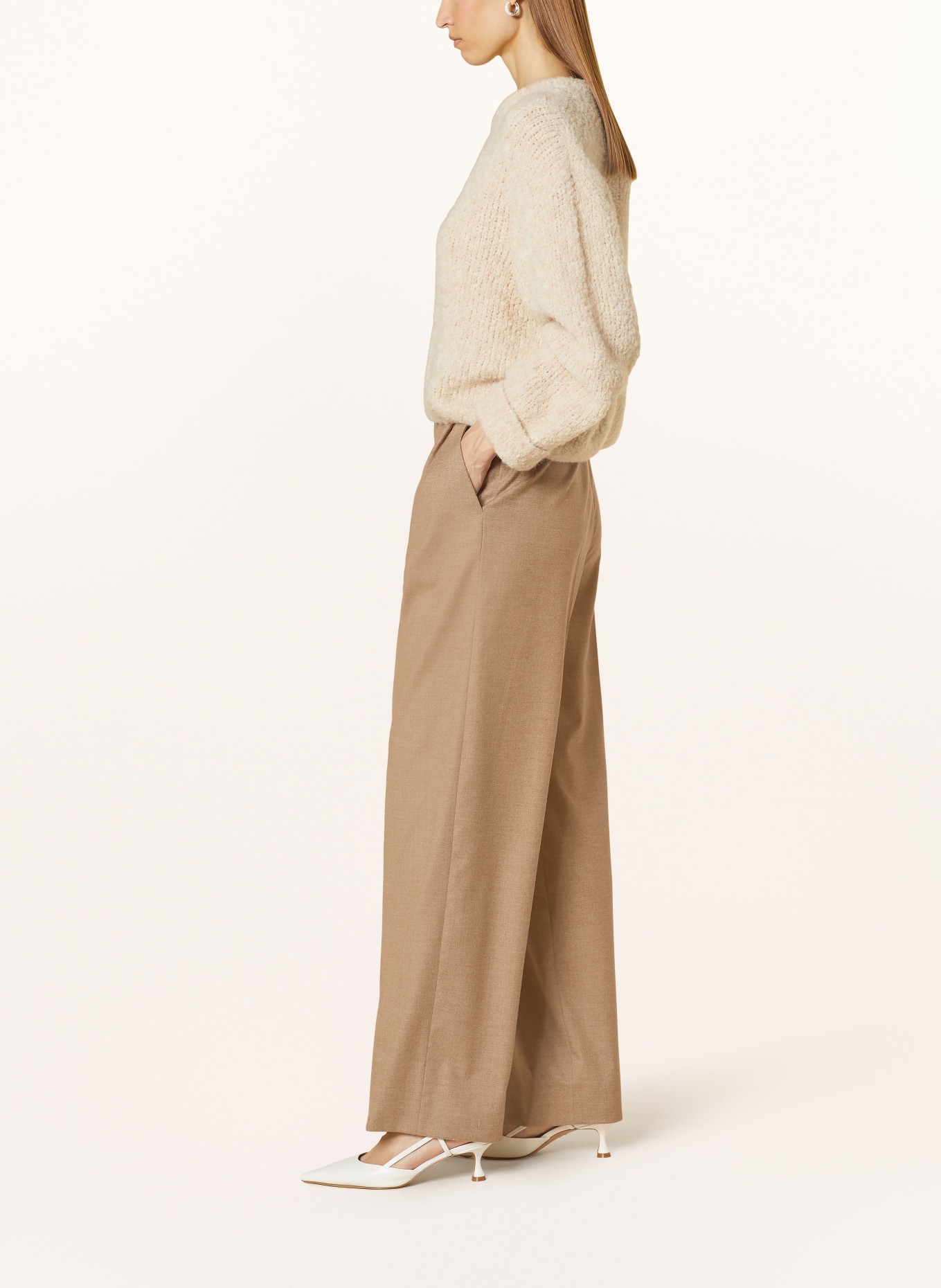 ROSSI Wide leg trousers NOA, Color: CAMEL (Image 4)