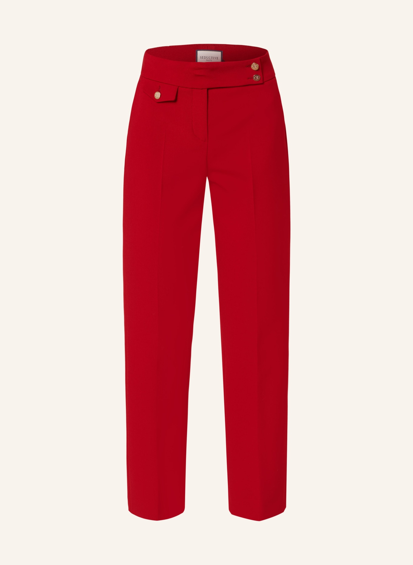 SEDUCTIVE 7/8 trousers INEZ, Color: RED (Image 1)