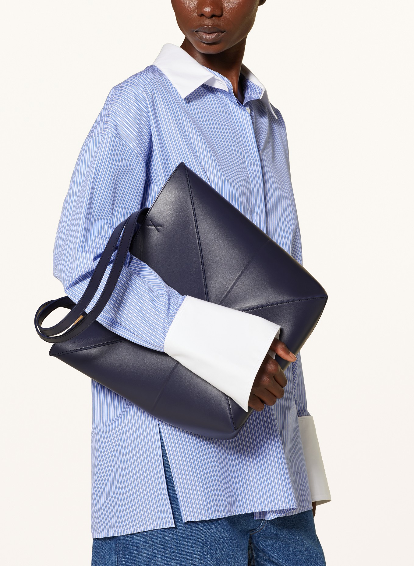 LOEWE Shopper PUZZLE FOLD, Color: DARK BLUE (Image 5)