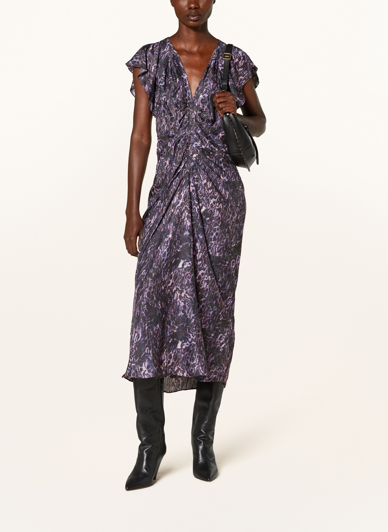 ISABEL MARANT Schultertasche OSKAN MOON: SCHWARZ