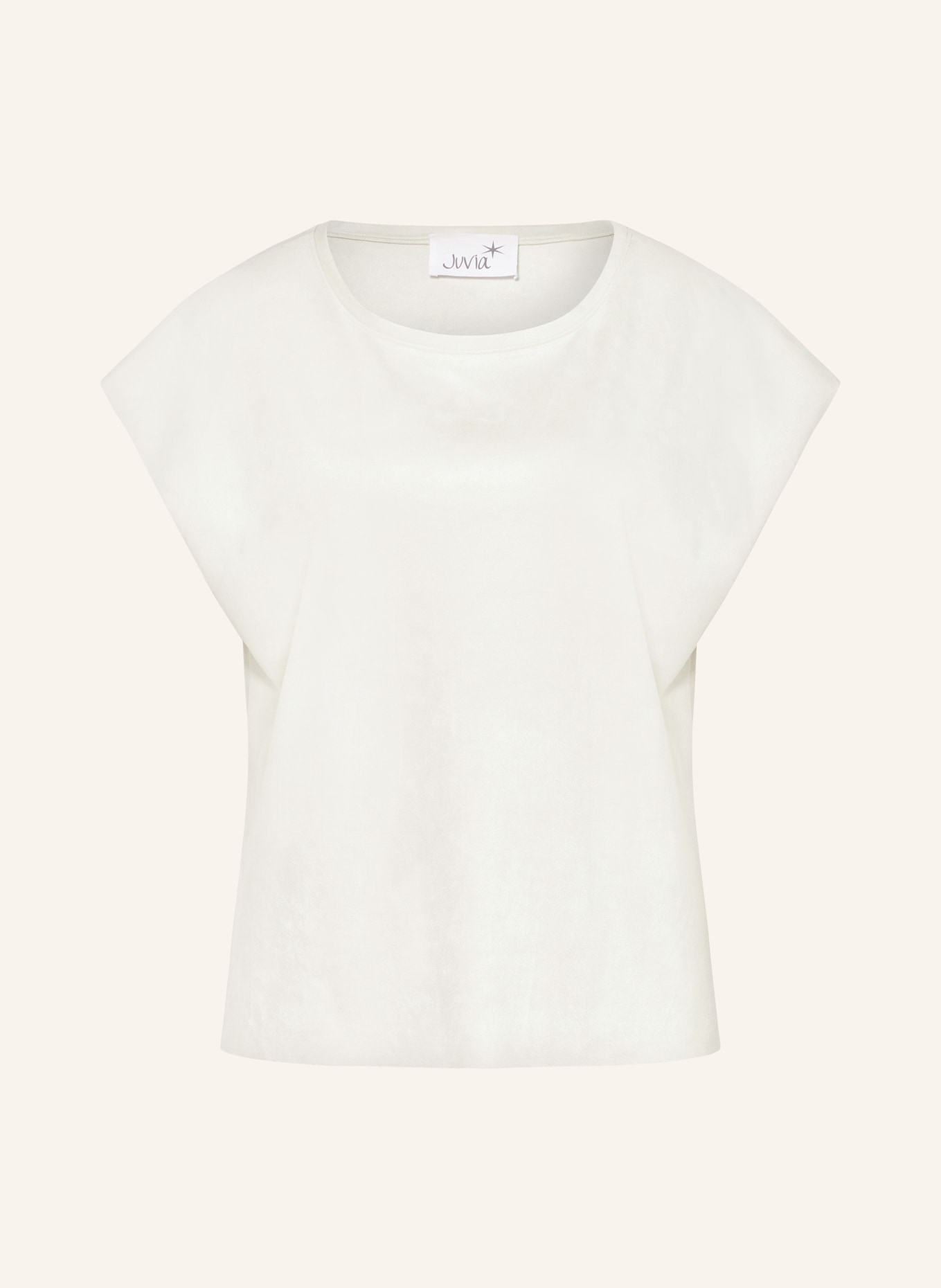 Juvia T-Shirt ALEA in Lederoptik, Farbe: CREME (Bild 1)